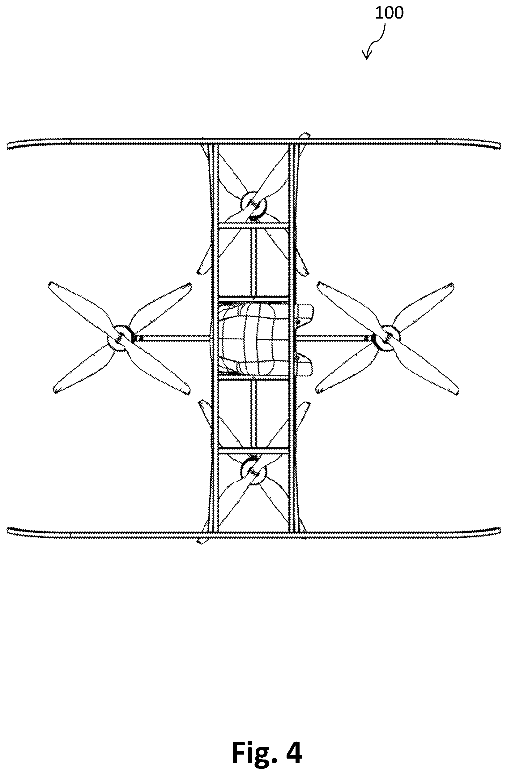 Patent US12319446 Figure 4 – Modular flying vehicle