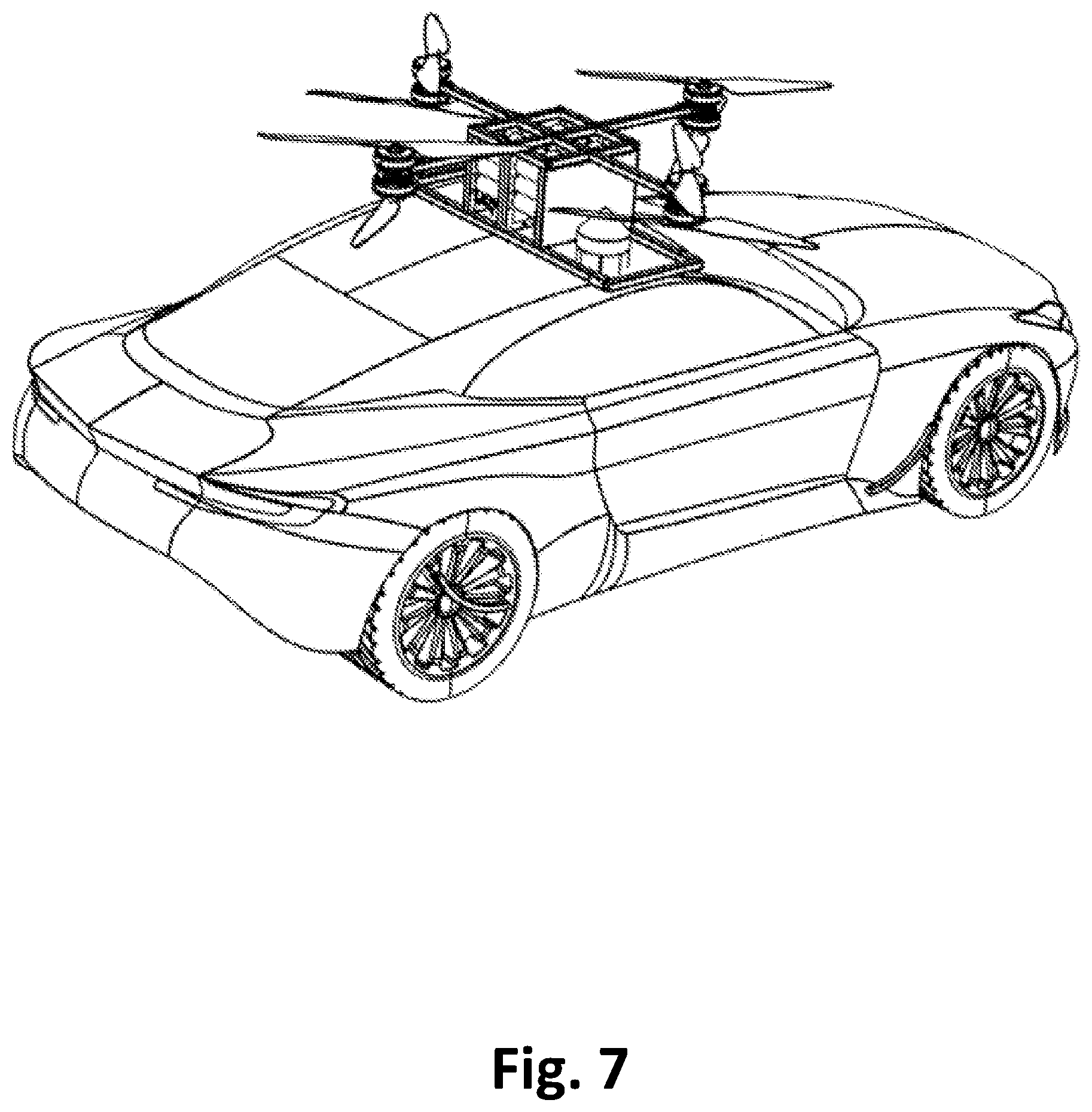 Patent US12319446 Figure 7 – Modular flying vehicle