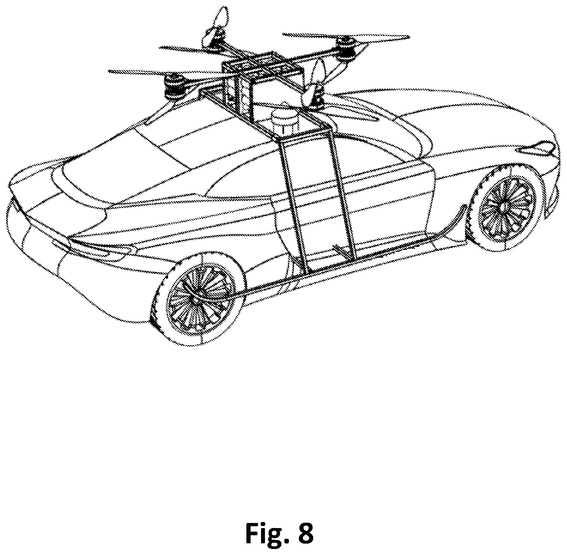 Patent US12319446 Figure 8 – Modular flying vehicle