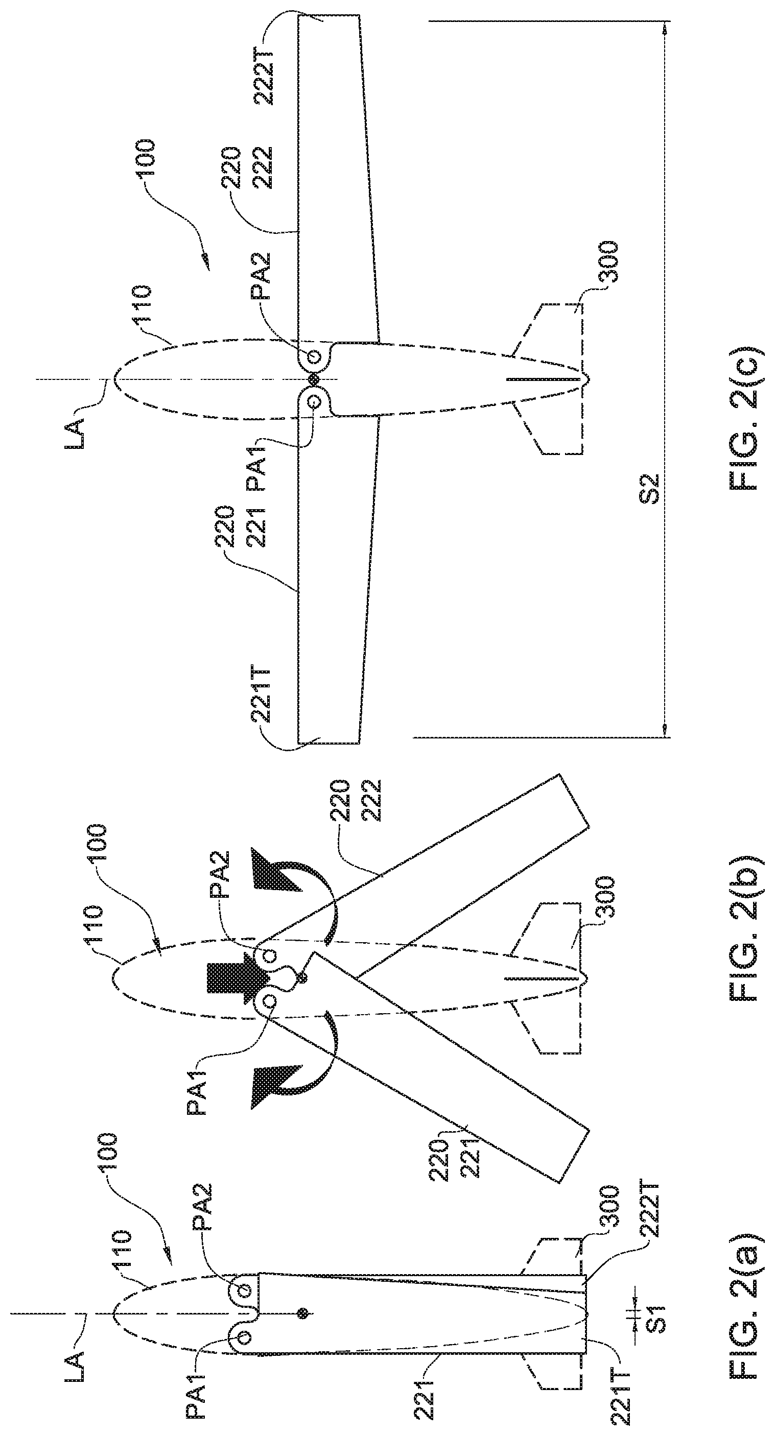 Patent US12319447 Figure 2 – Deployable wing system for air vehicle