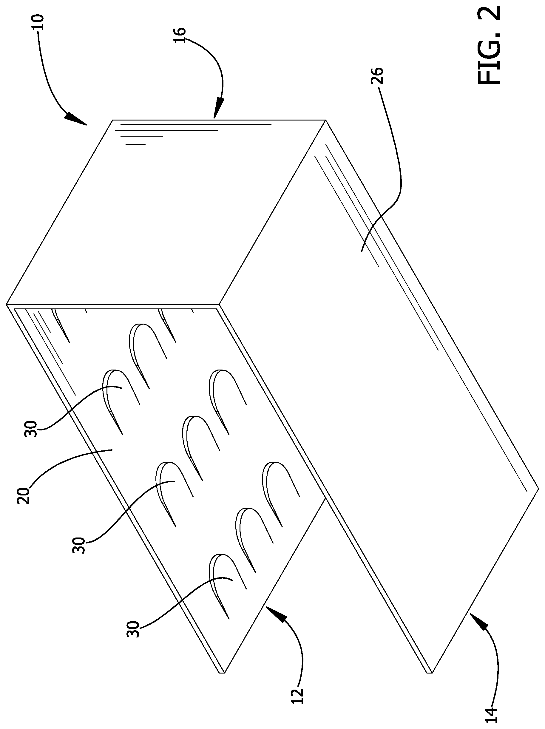 Patent US12319452 Figure 2 – Plastic wrap securing bracket