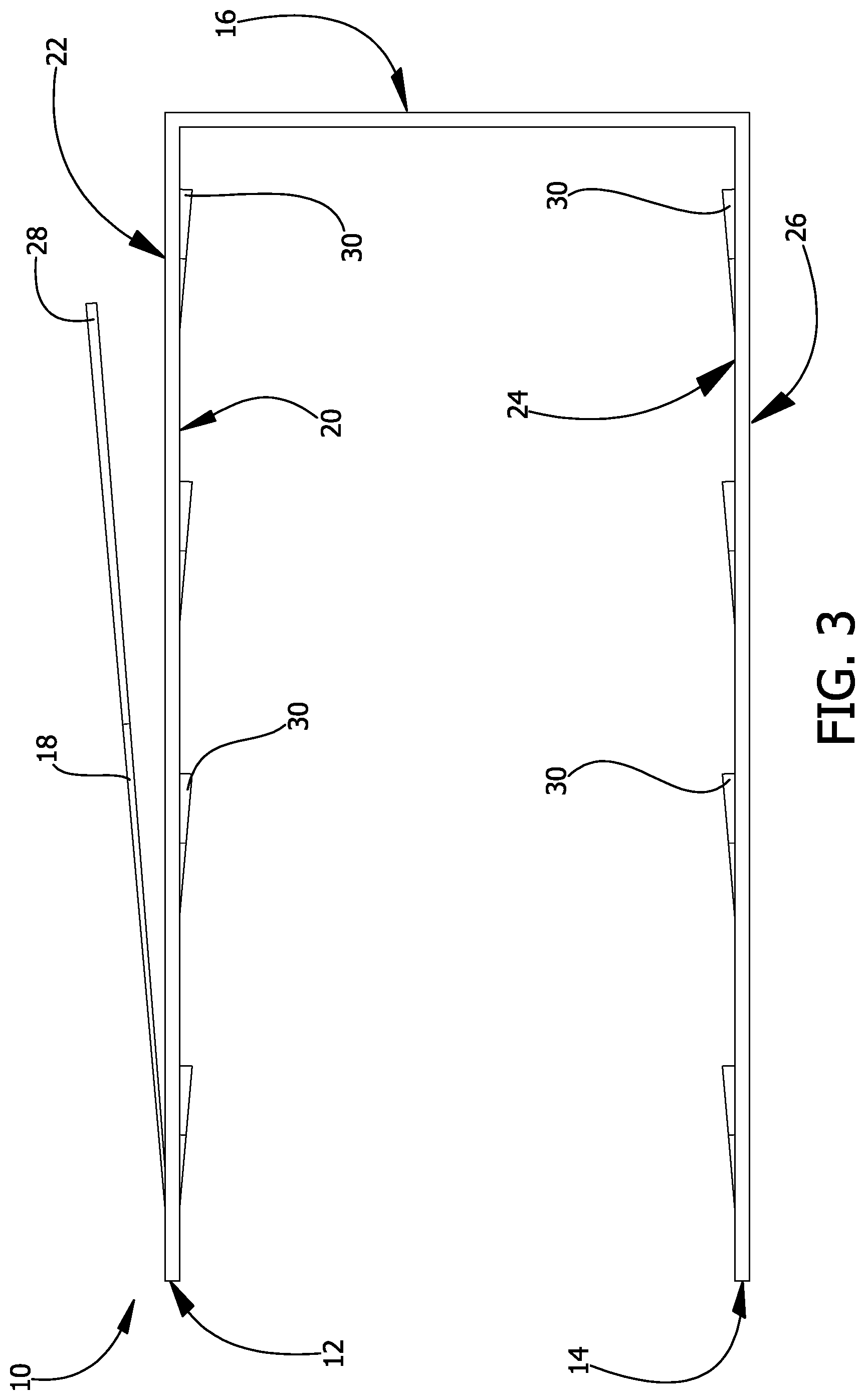 Patent US12319452 Figure 3 – Plastic wrap securing bracket