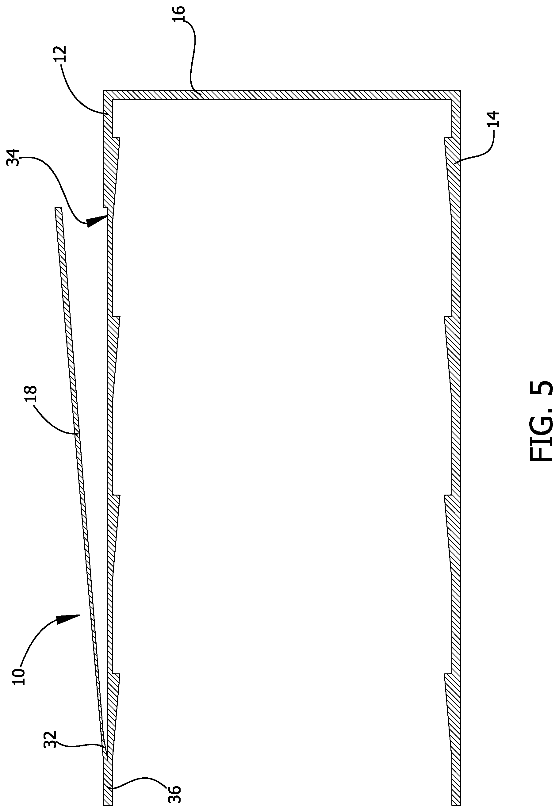 Patent US12319452 Figure 5 – Plastic wrap securing bracket
