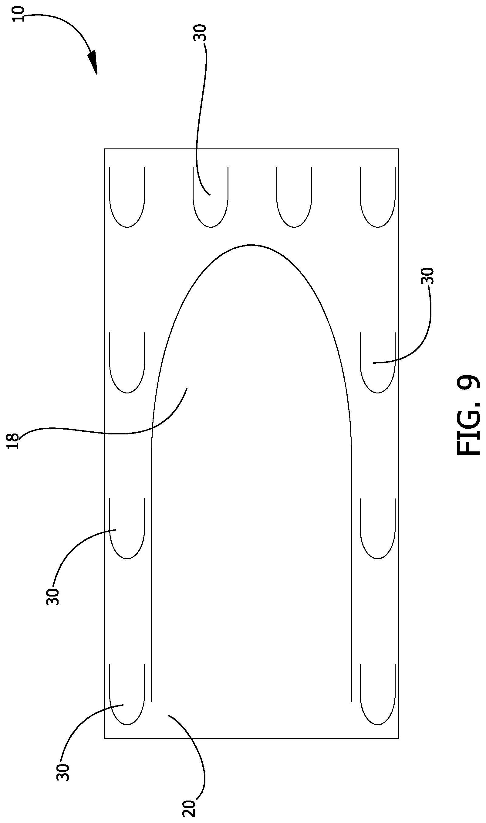 Patent US12319452 Figure 9 – Plastic wrap securing bracket