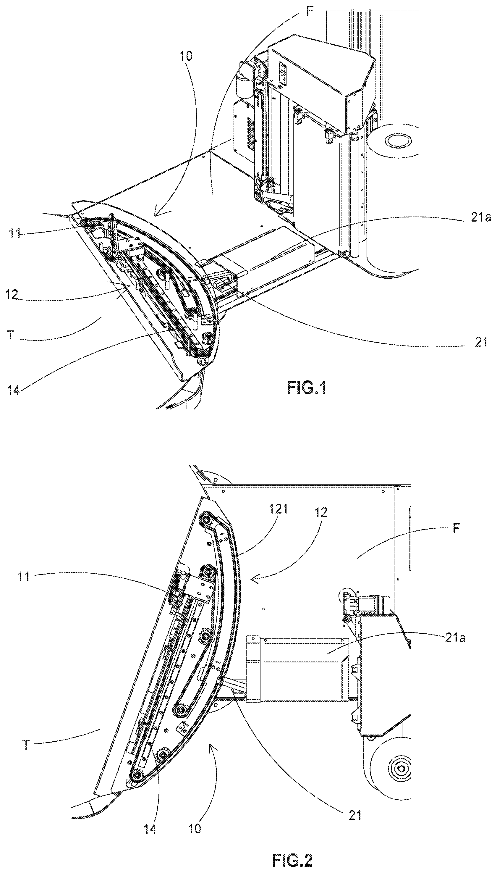Patent US12319456 Figure 1 – Film gripping and releasing device for pallet wrapping machines and related method of operation