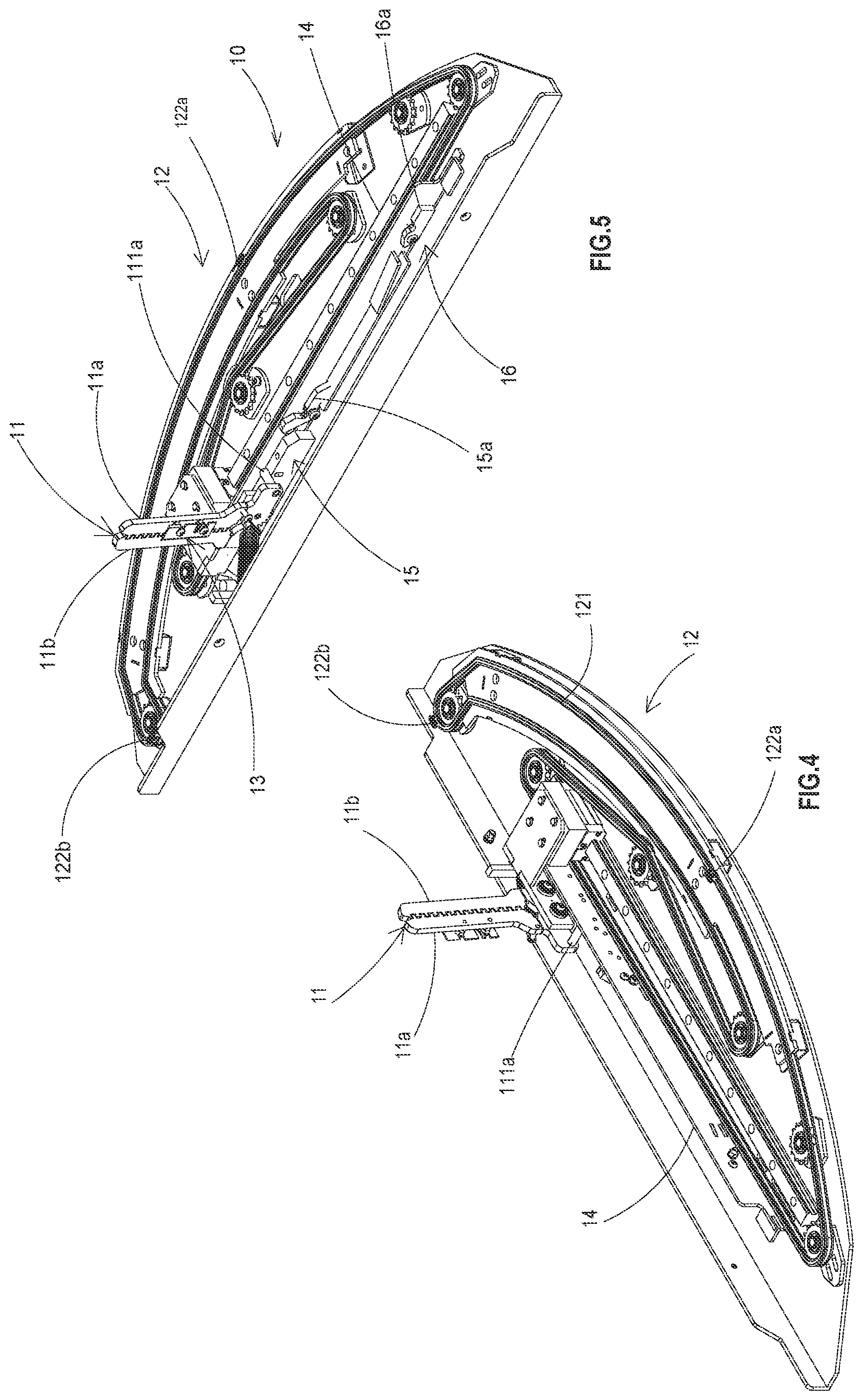 Patent US12319456 Figure 3 – Film gripping and releasing device for pallet wrapping machines and related method of operation