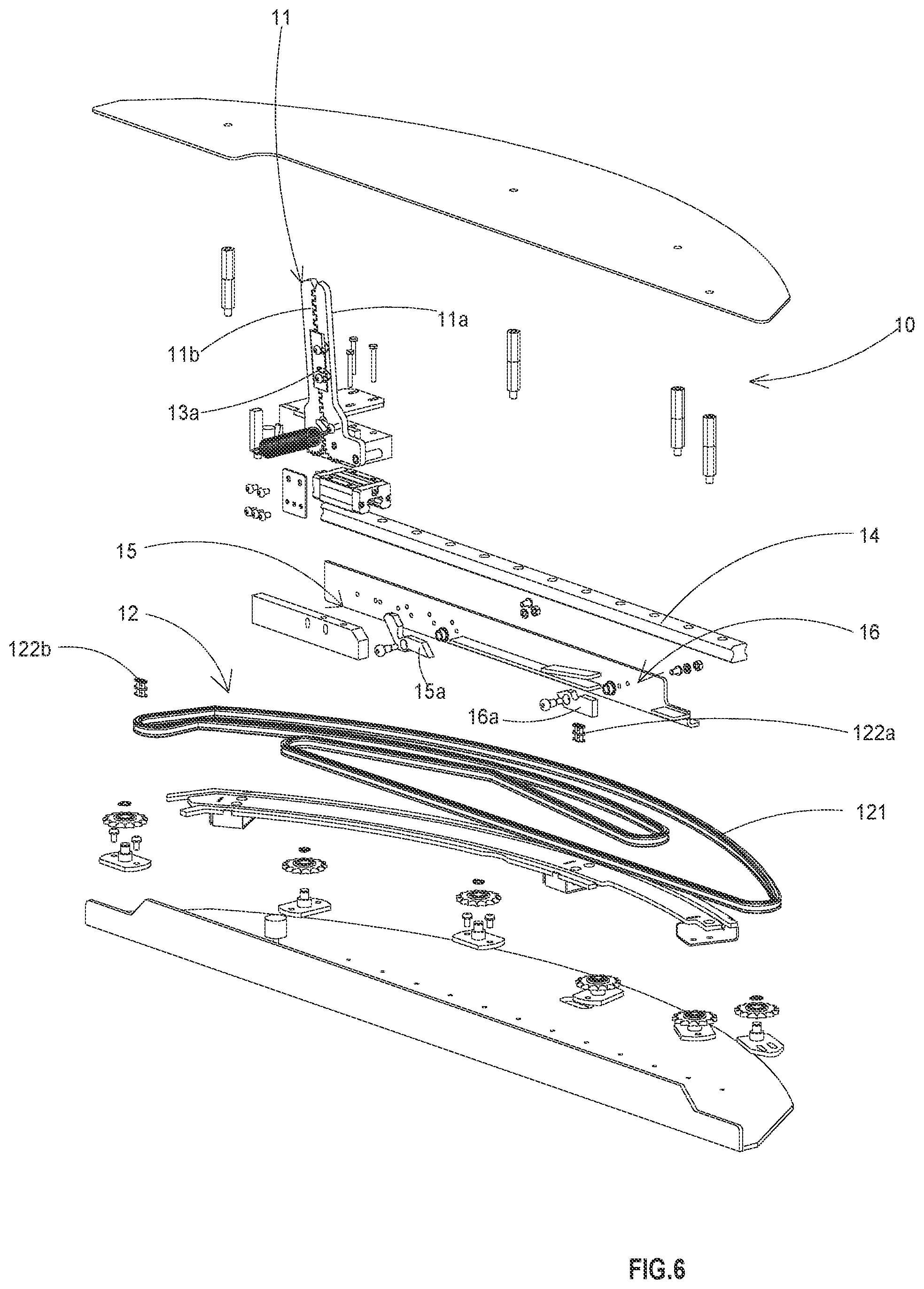 Patent US12319456 Figure 4 – Film gripping and releasing device for pallet wrapping machines and related method of operation