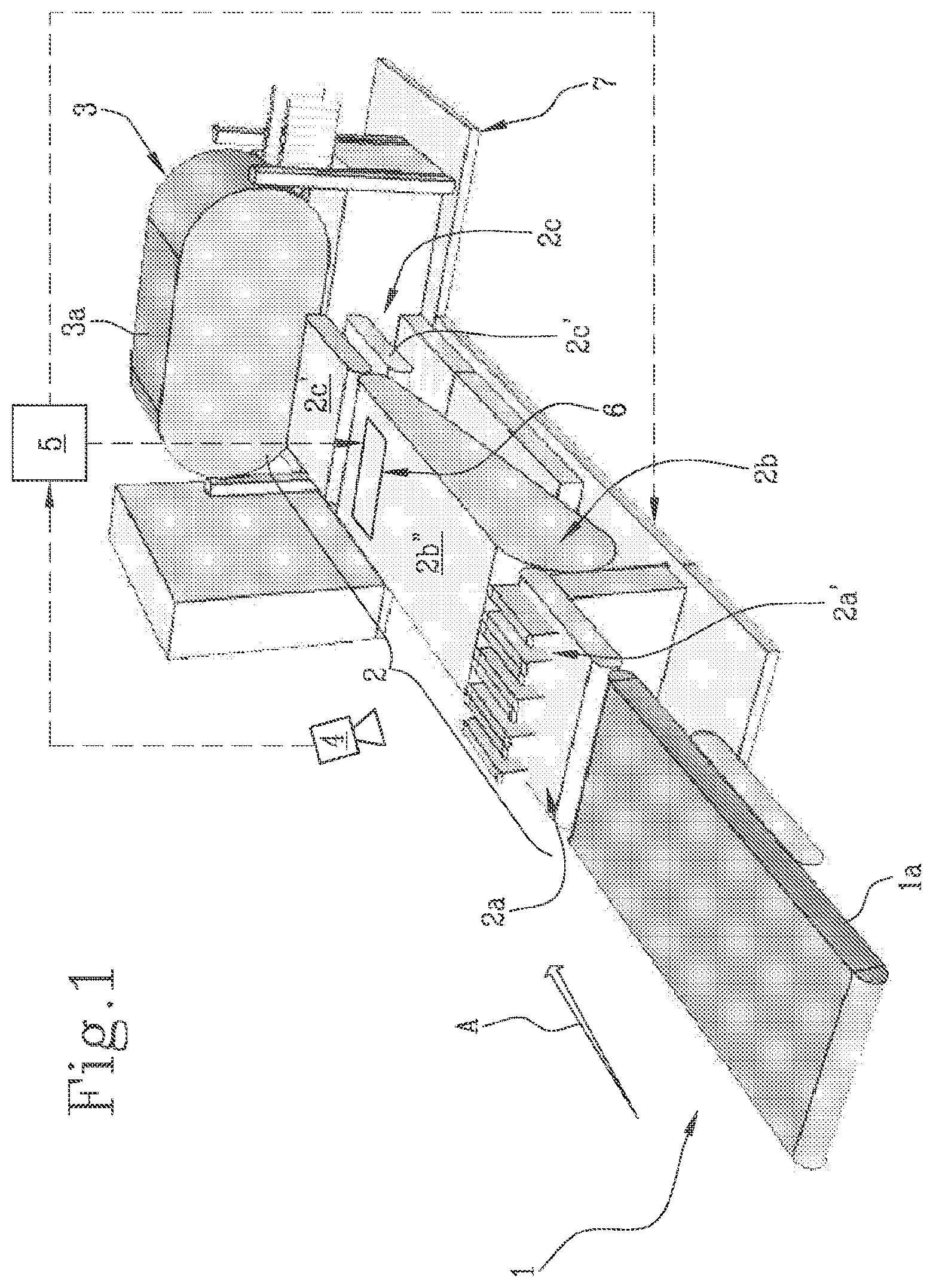 Patent US12319459 Figure 1 – Machine for packaging groups of tissue products and method for checking the conformity of layers of groups of tissue products