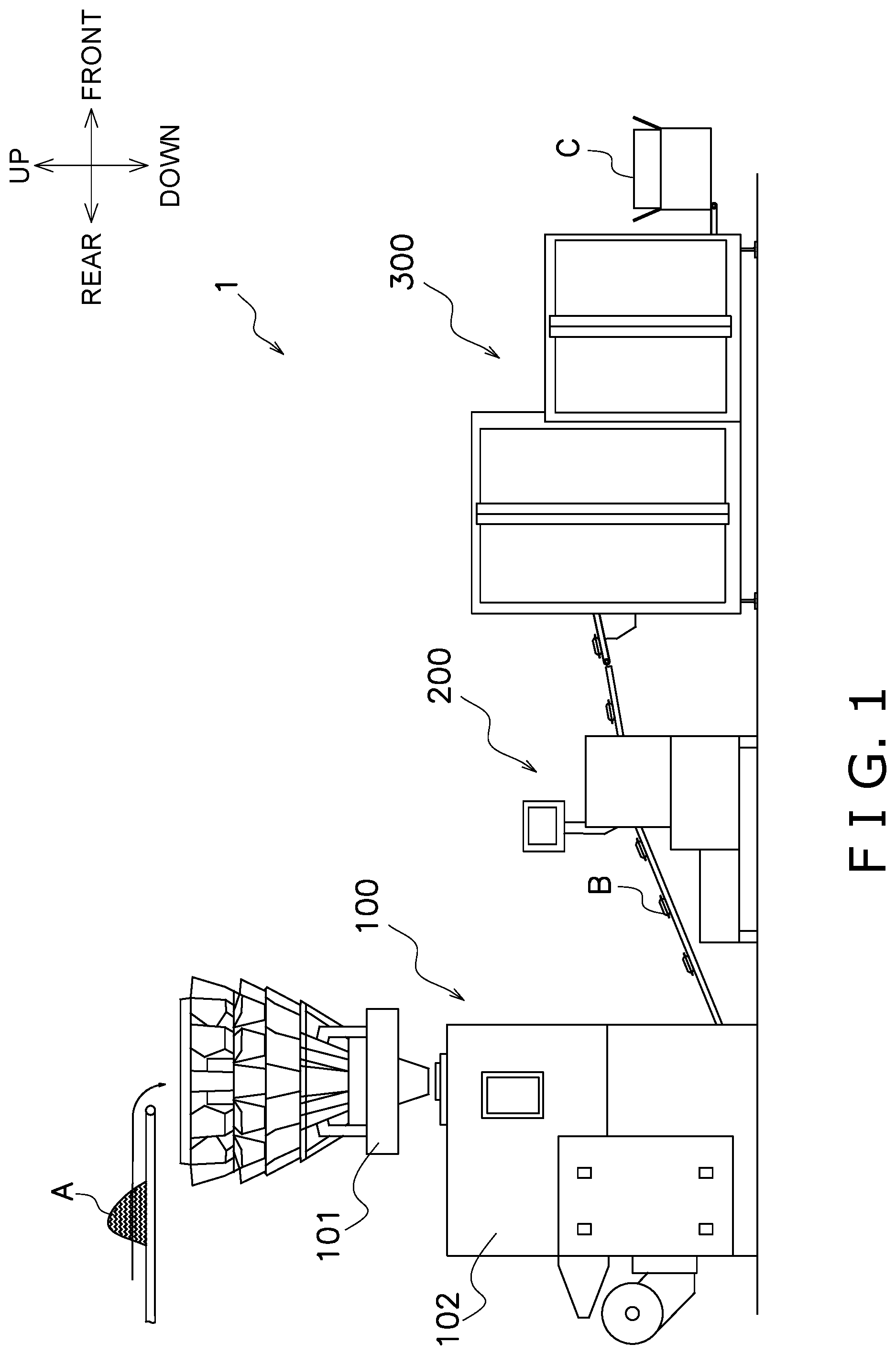 Patent US12319460 Figure 1 – Box packing apparatus