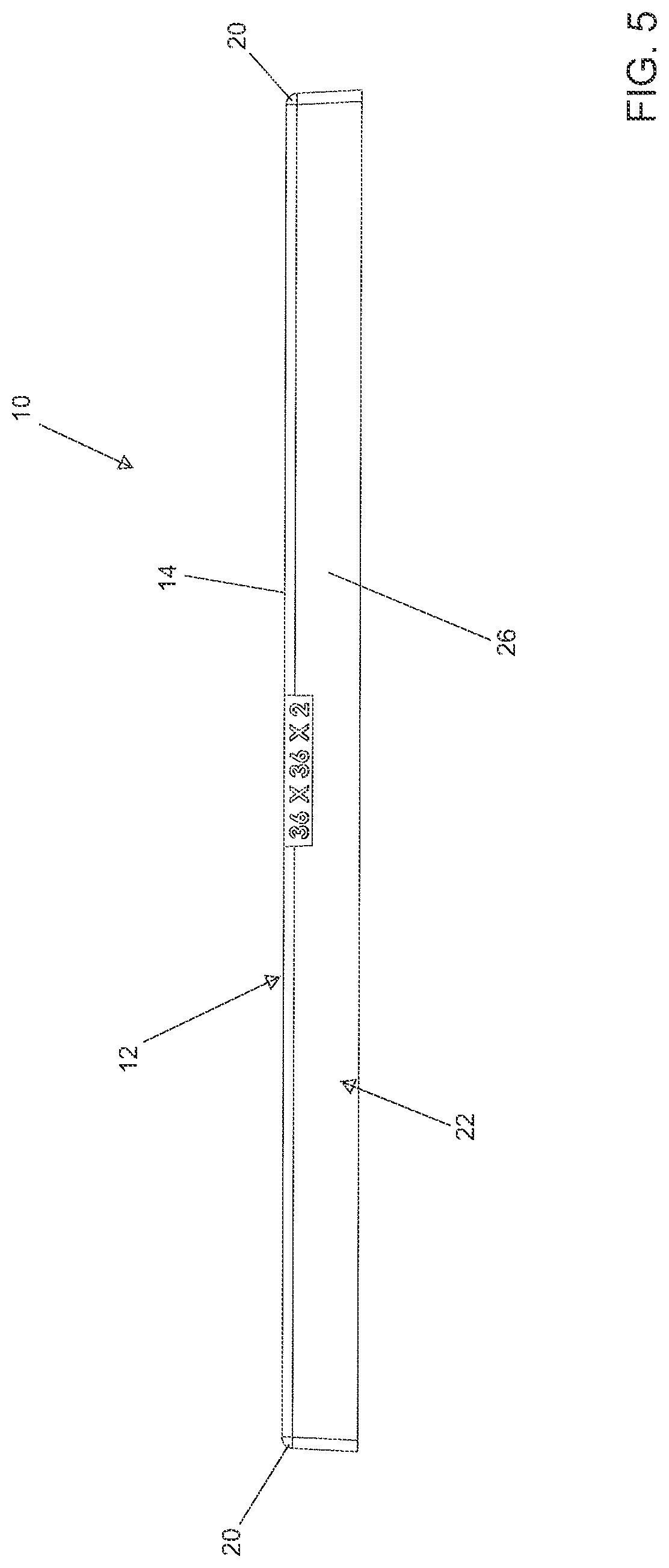 Patent US12319468 Figure 5 – Molded equipment pad with arc-shaped ribs