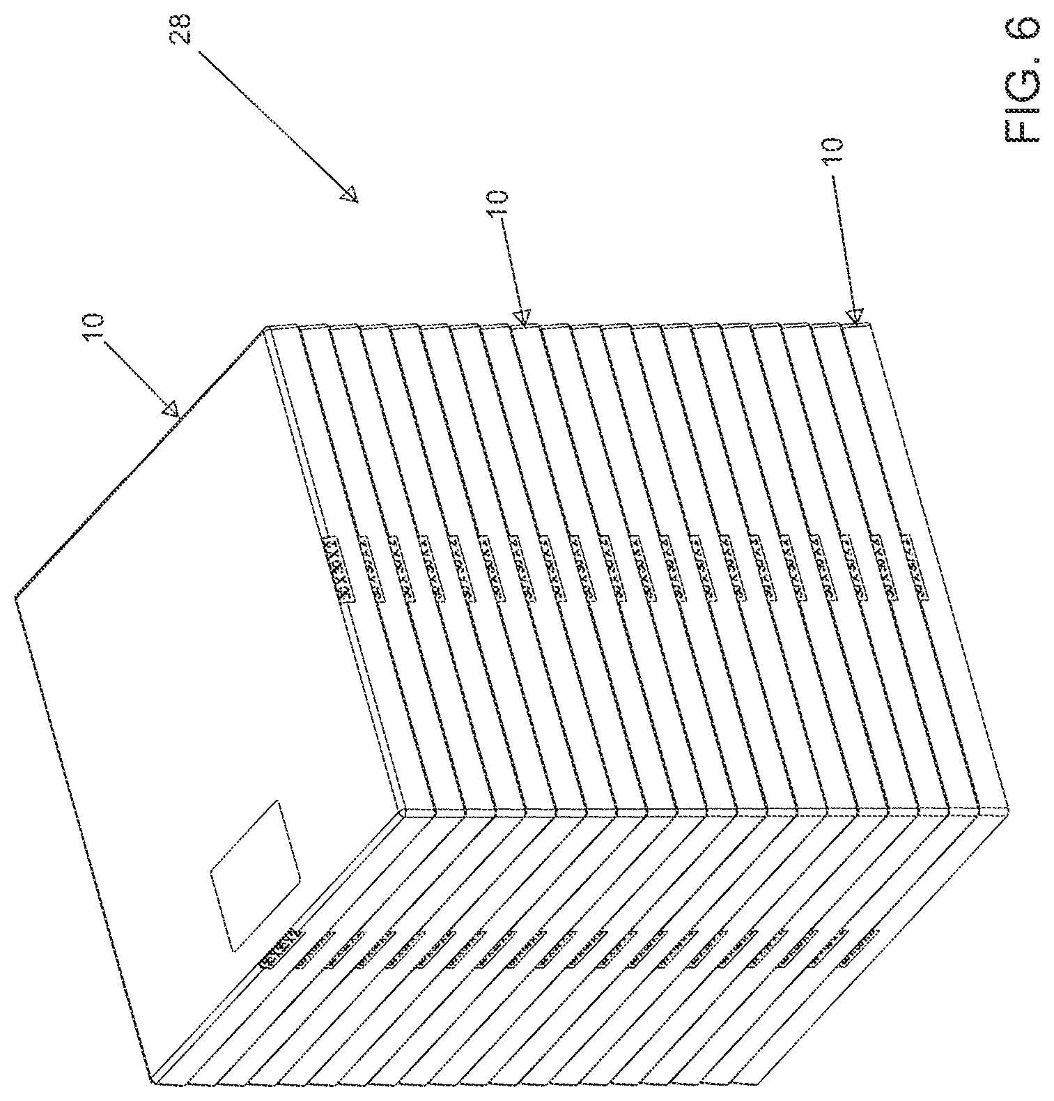 Patent US12319468 Figure 6 – Molded equipment pad with arc-shaped ribs