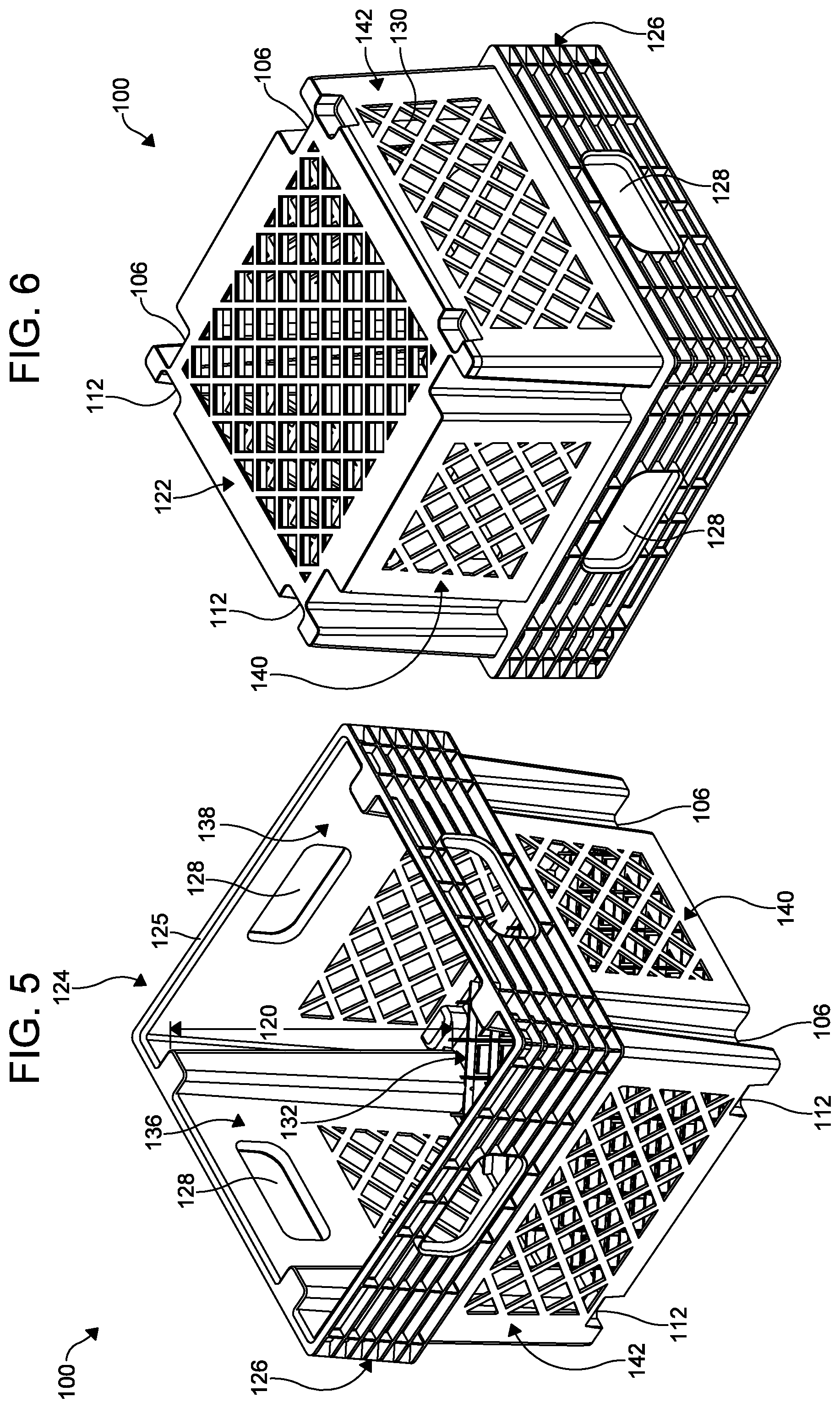 Patent US12319470 Figure 3 – Stackable crate