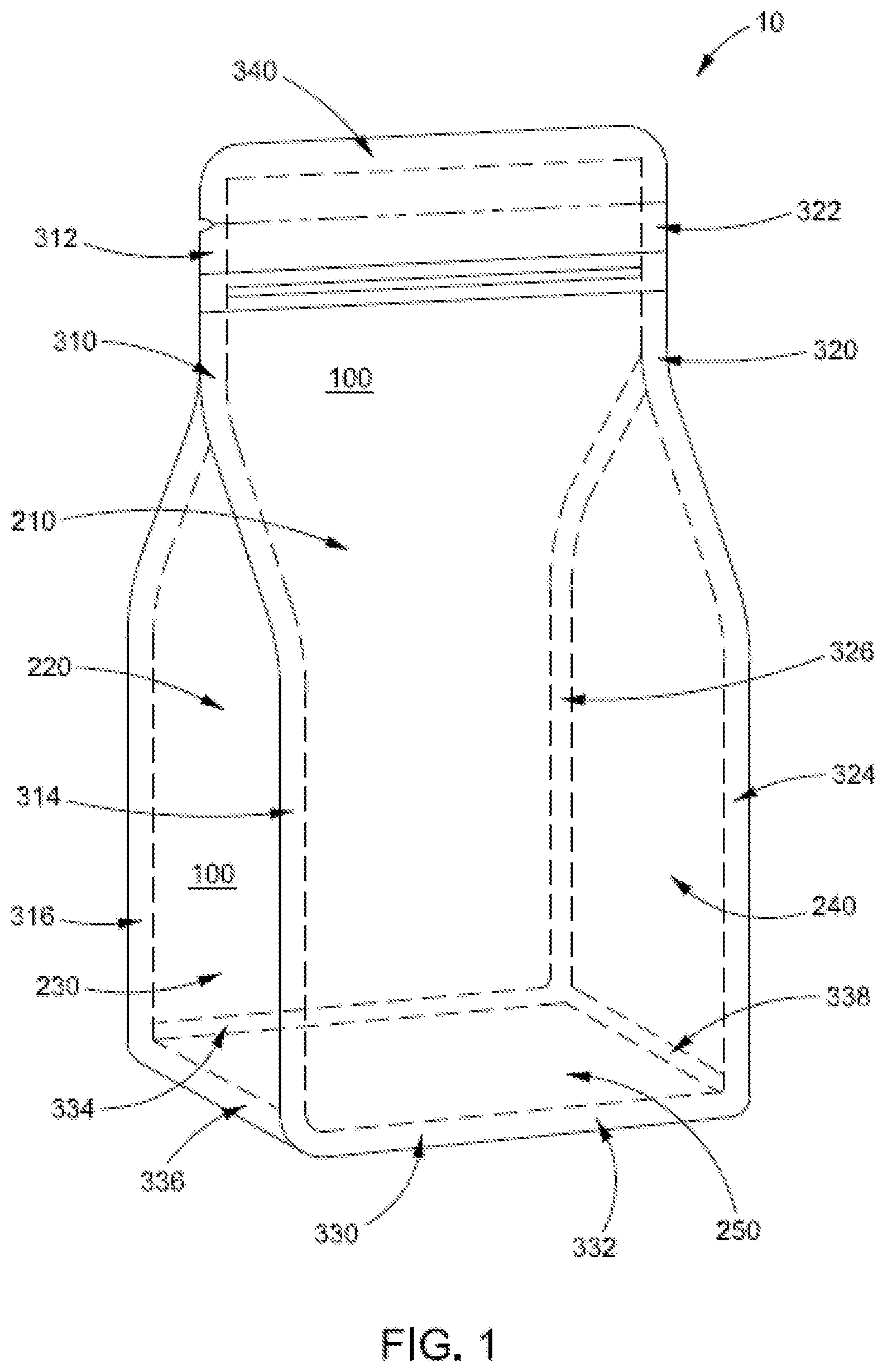 Patent US12319473 Figure 1 – Recyclable bag
