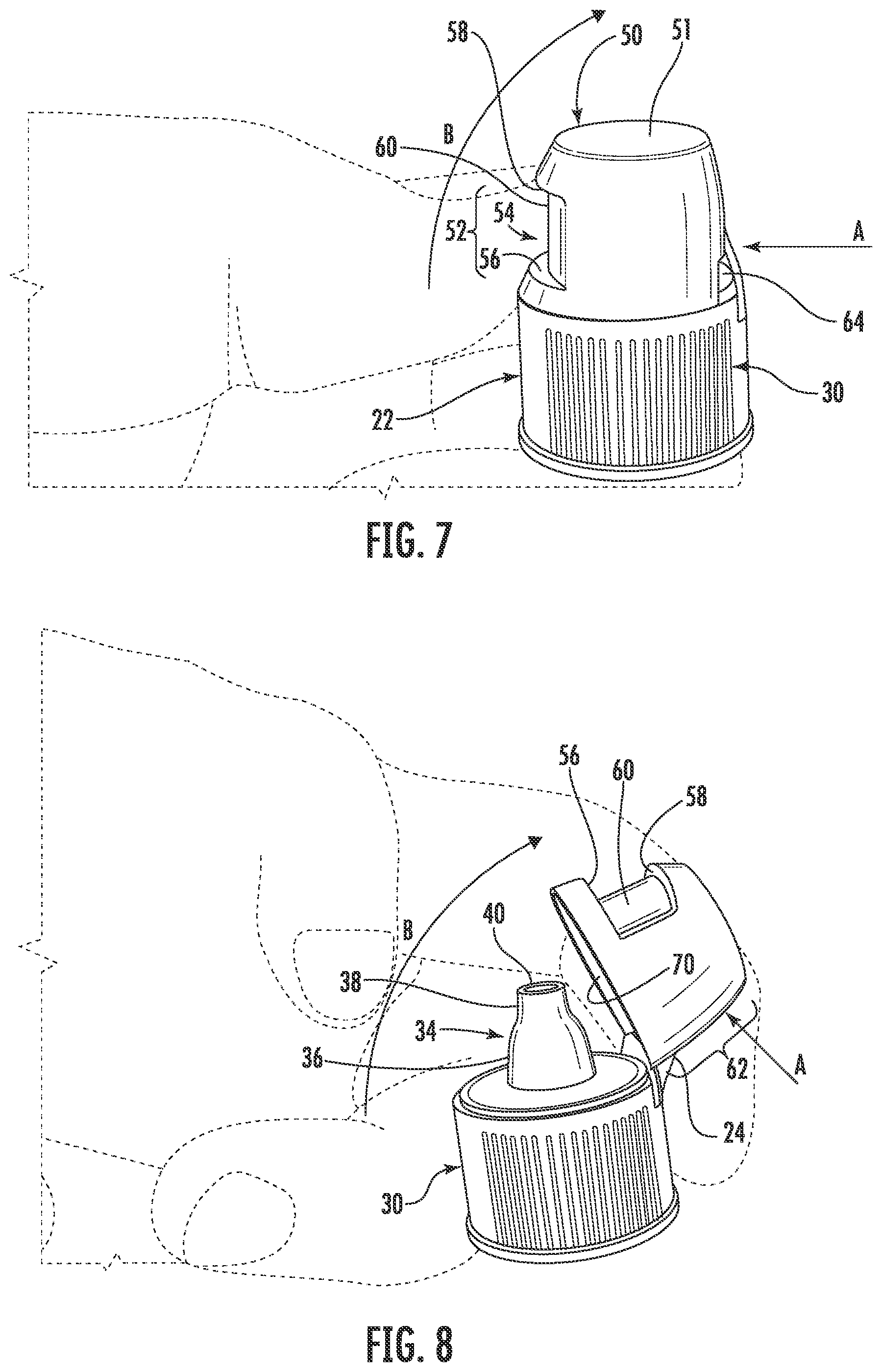 Patent US12319475 Figure 3 – Cap for a tattoo bottle with secure lid