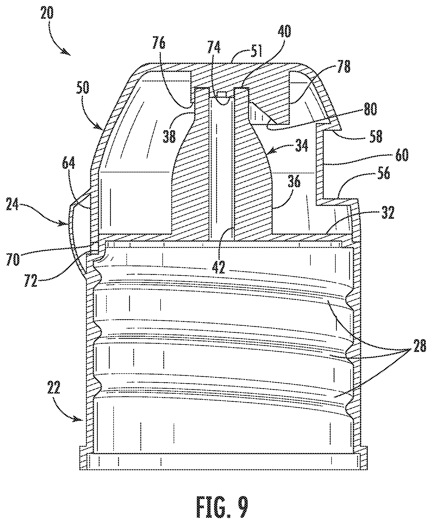Patent US12319475 Figure 4 – Cap for a tattoo bottle with secure lid