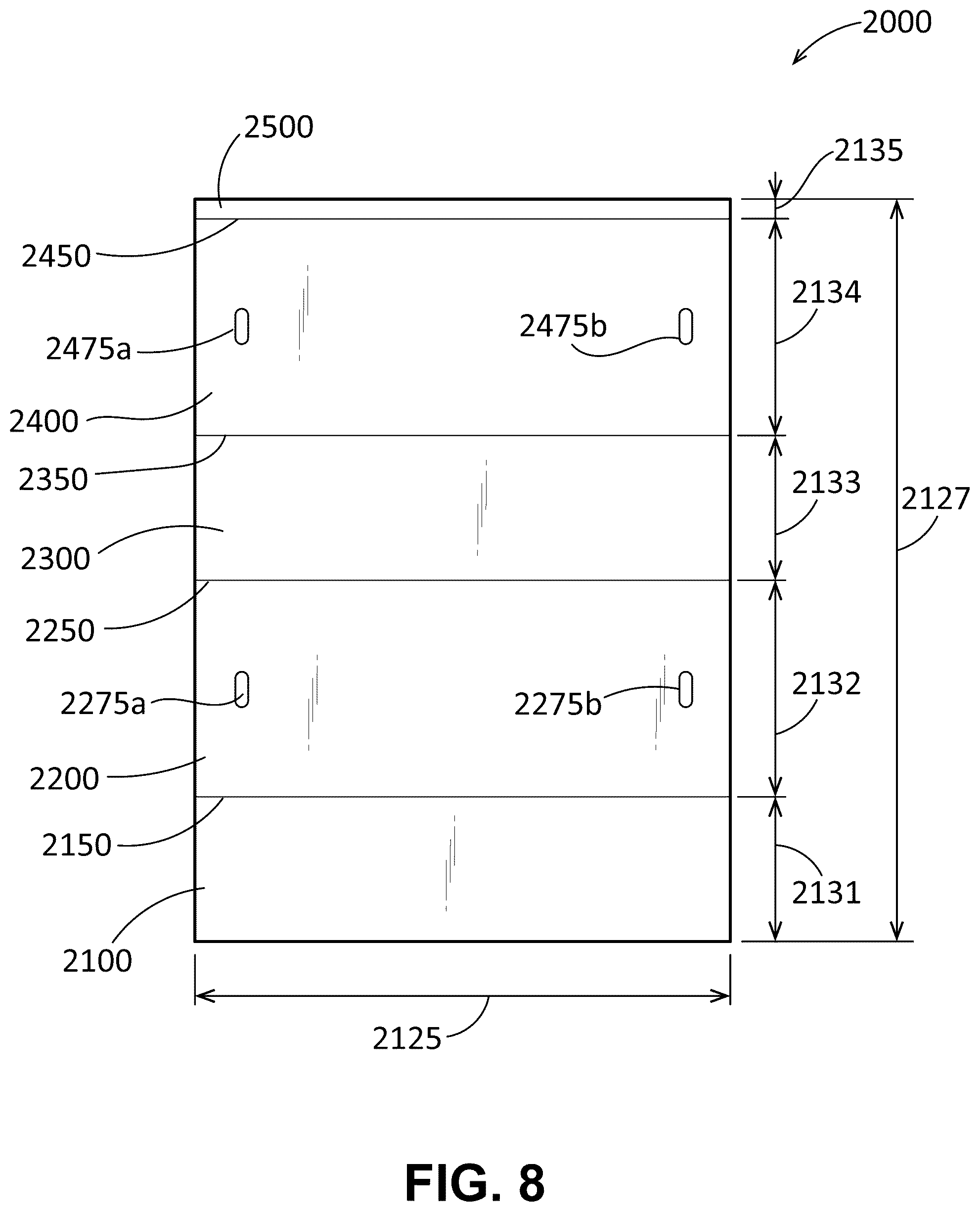 Patent US12319476 Figure 8 – Packaging assembly