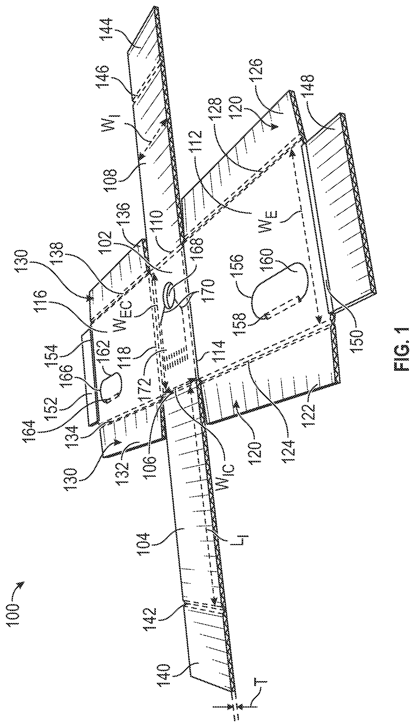 Patent US12319478 Figure 1 – Box blanks, systems, and methods