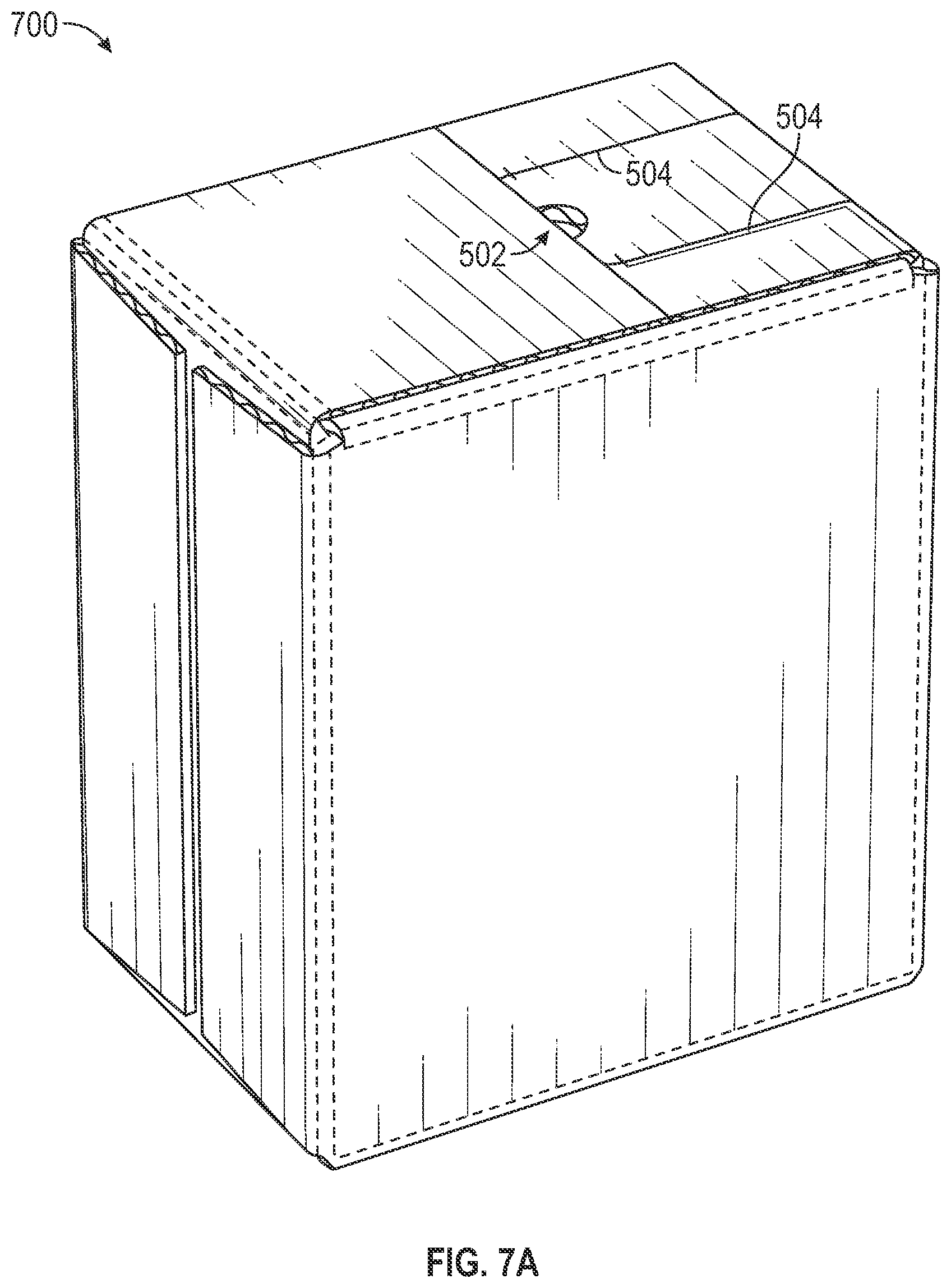 Patent US12319478 Figure 8 – Box blanks, systems, and methods