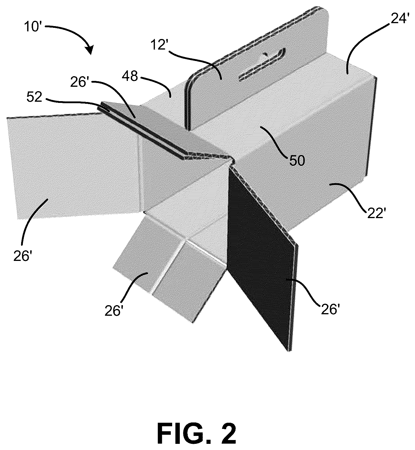 Patent US12319479 Figure 2 – One-piece carton with hang tab