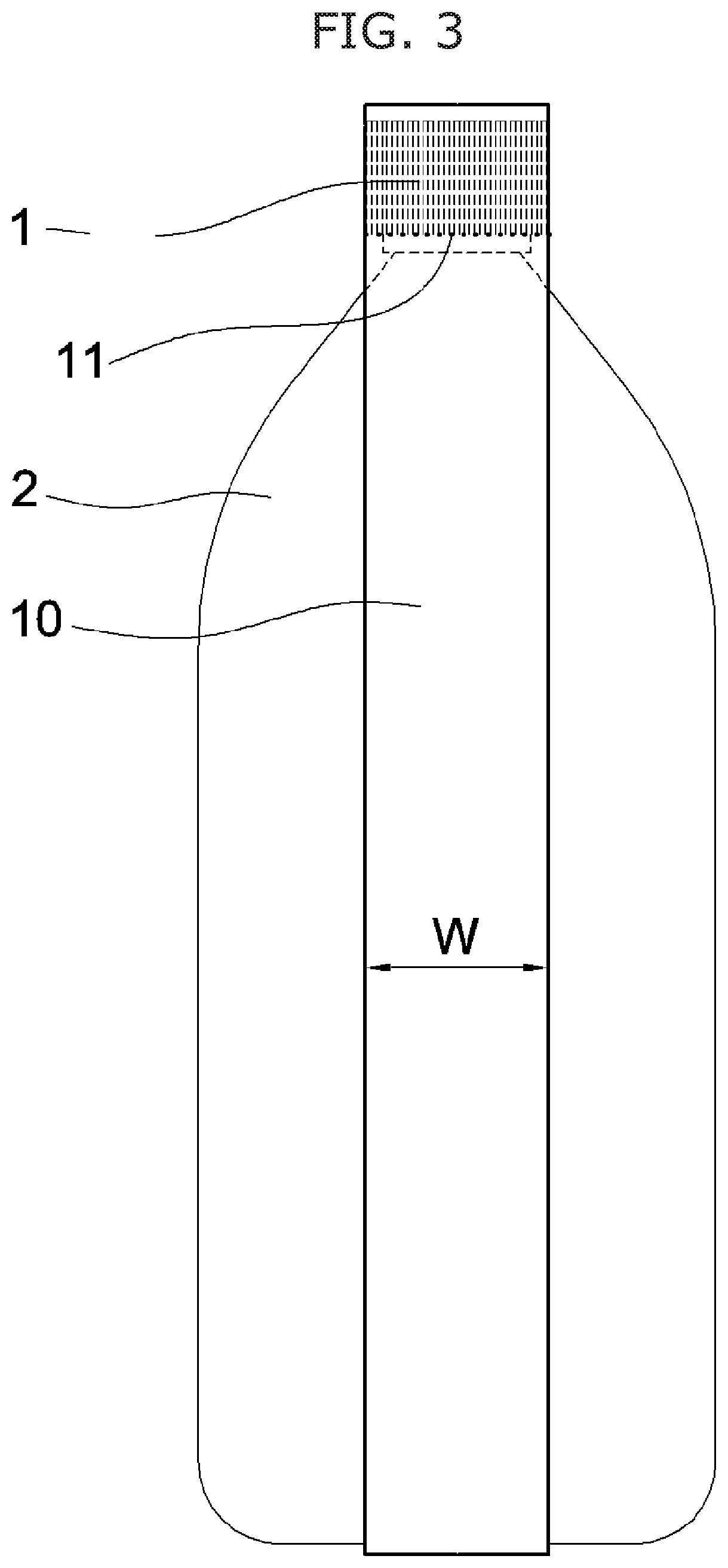 Patent US12319484 Figure 3 – One-touch-removable container packaging film, and container comprising same