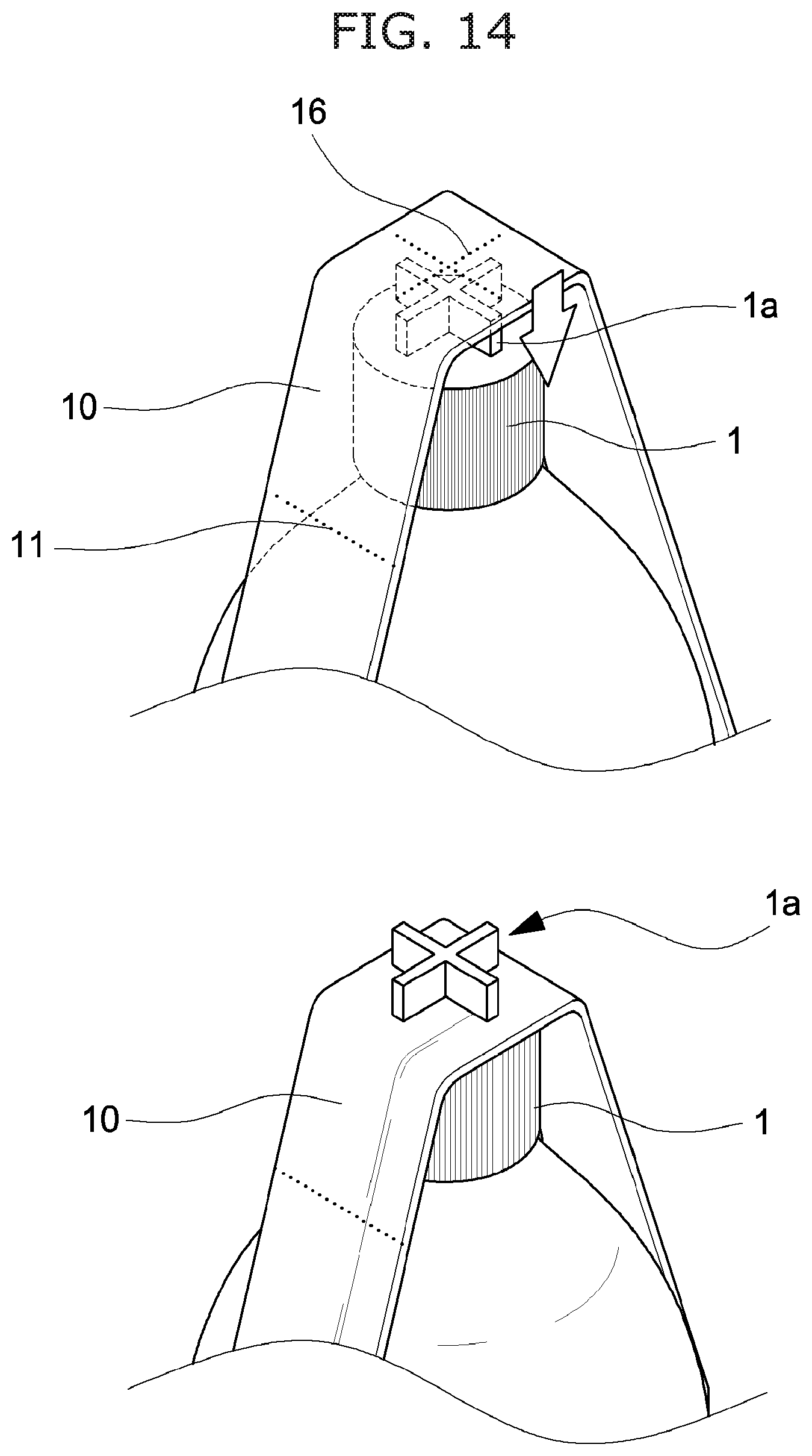 Patent US12319484 Figure 12 – One-touch-removable container packaging film, and container comprising same