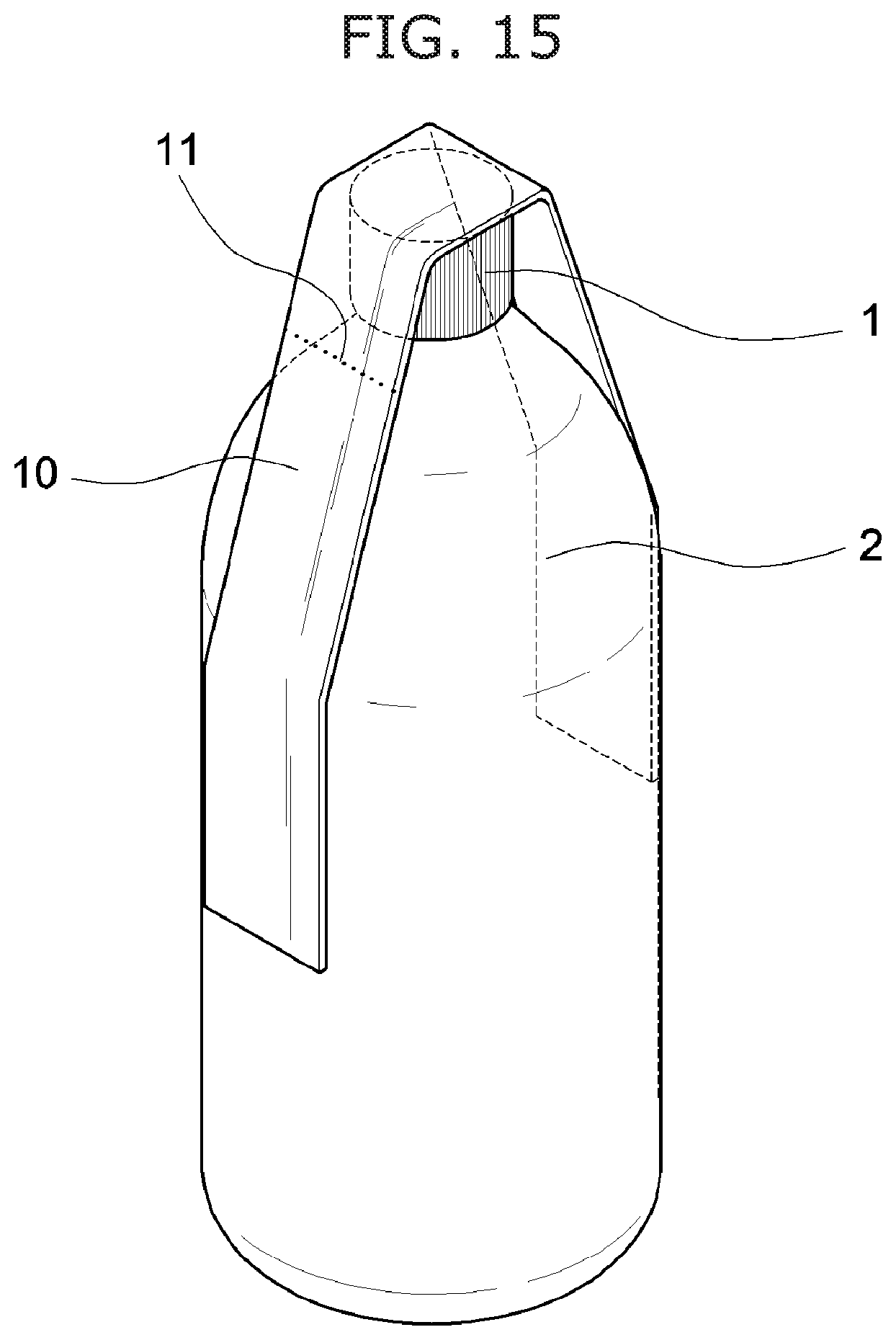 Patent US12319484 Figure 13 – One-touch-removable container packaging film, and container comprising same