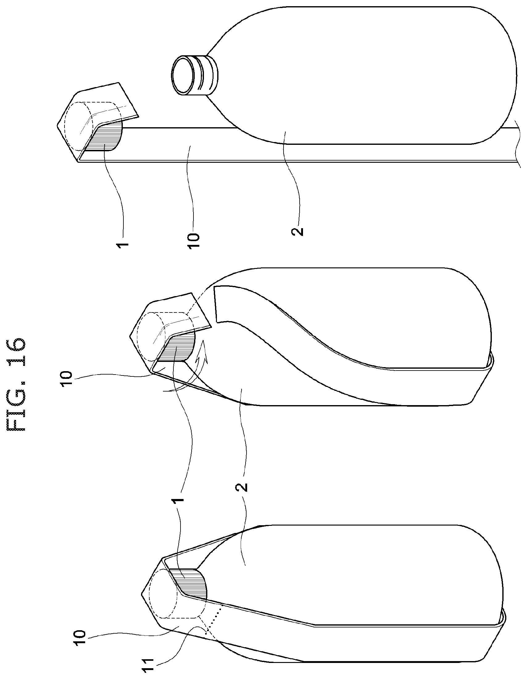 Patent US12319484 Figure 14 – One-touch-removable container packaging film, and container comprising same