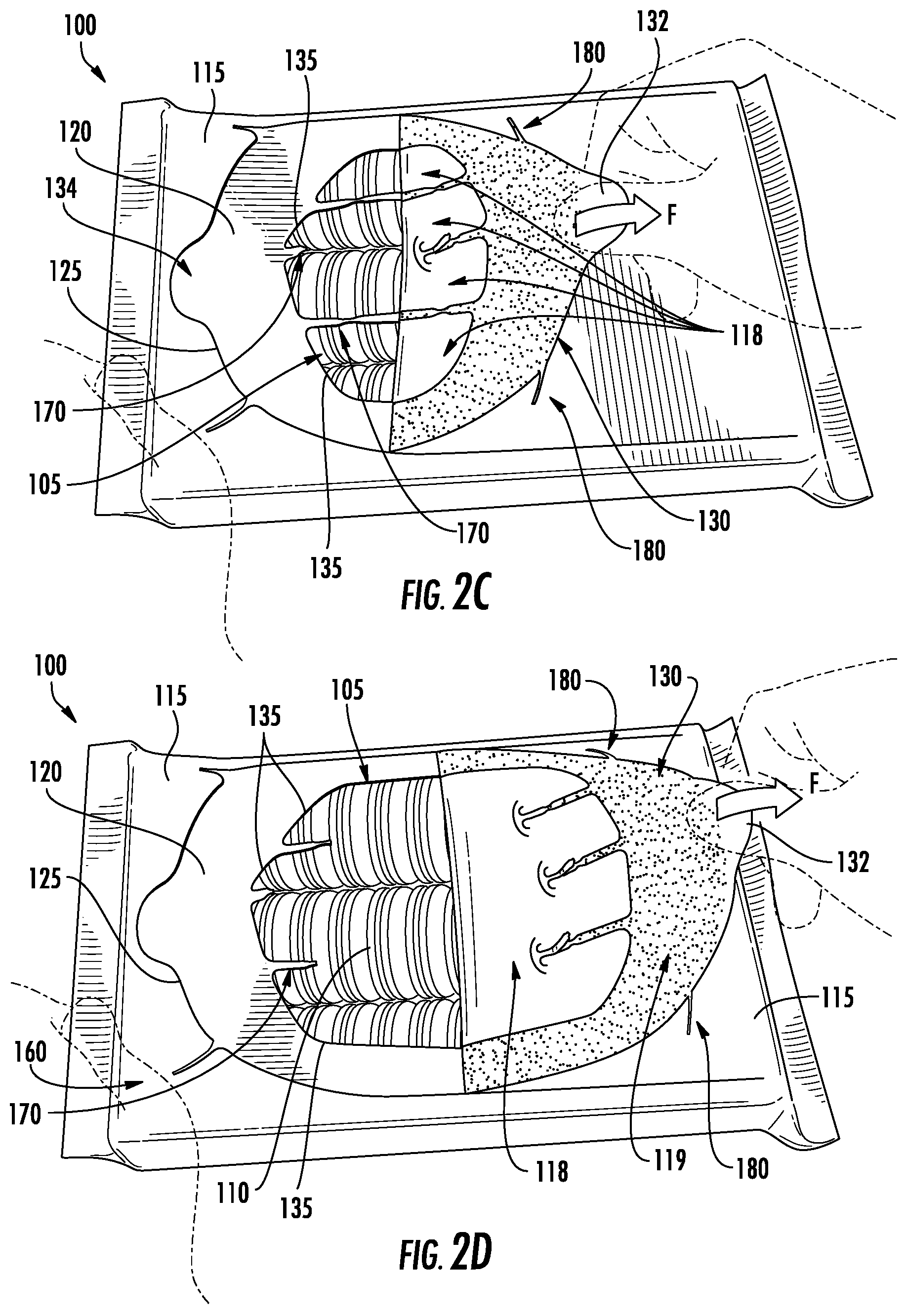 Patent US12319485 Figure 3 – Die cut opening for multi-layer flexible package