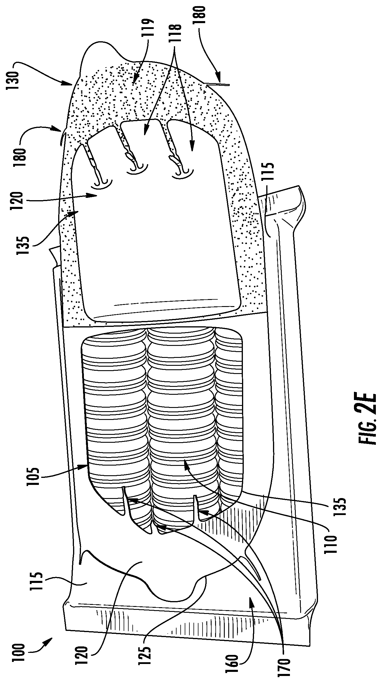 Patent US12319485 Figure 4 – Die cut opening for multi-layer flexible package