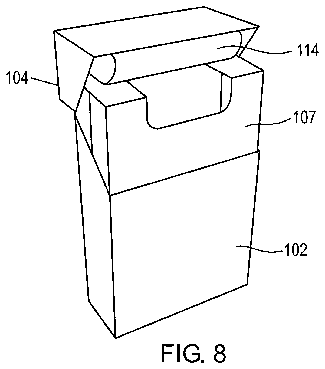 Patent US12319489 Figure 6 – Re-sealable cigarette pack