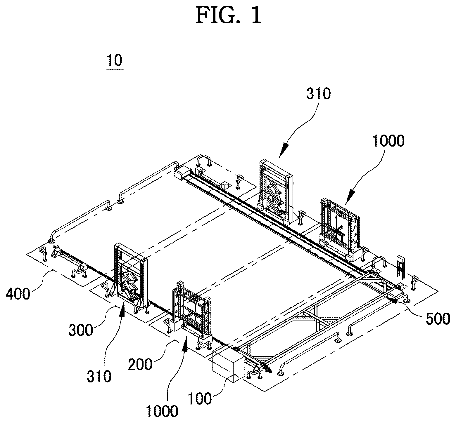 Patent US12319492 — Foldable container folding device and automatic folding system comprising same — Figure 1