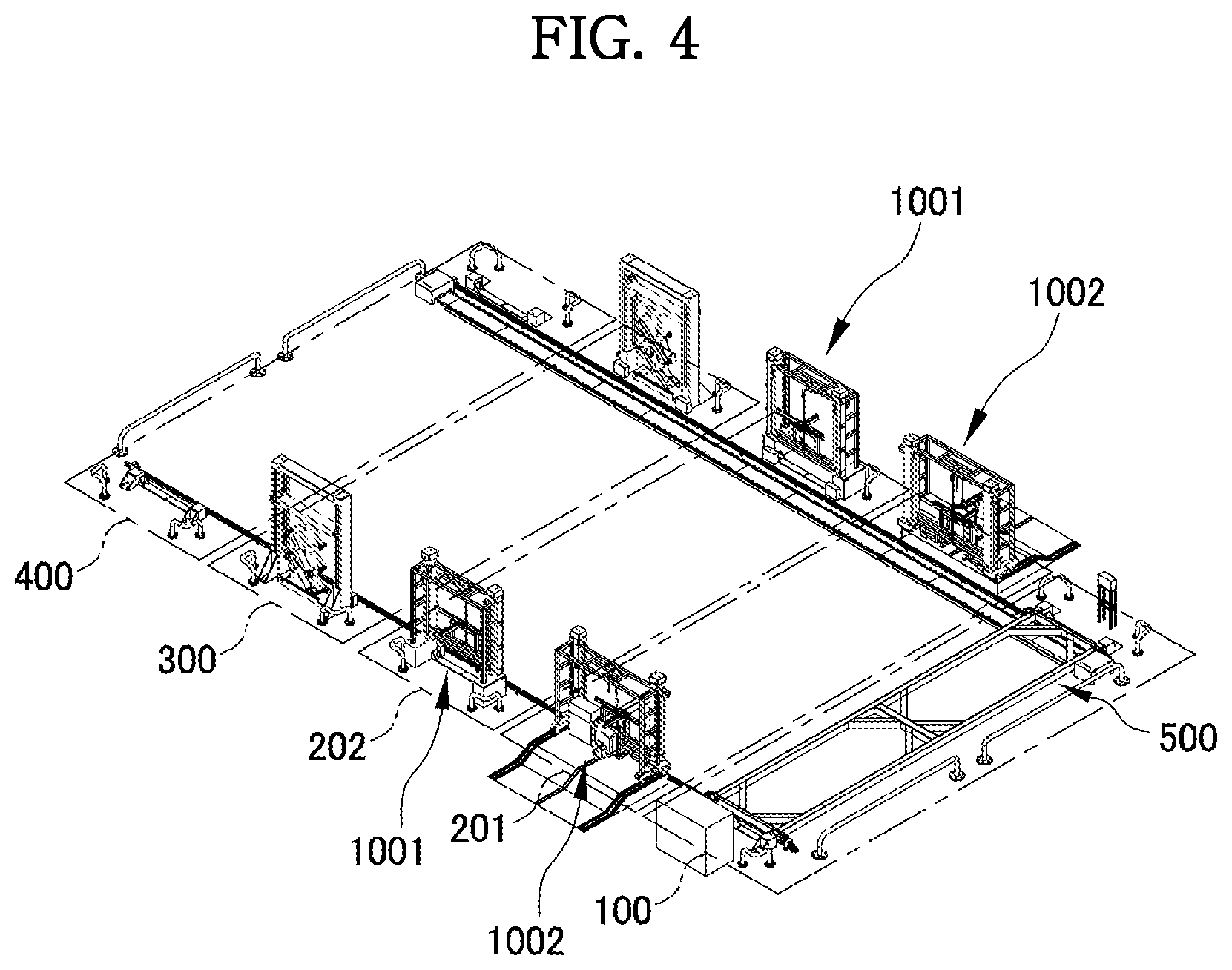 Patent US12319492 Figure 5 – Foldable container folding device and automatic folding system comprising same