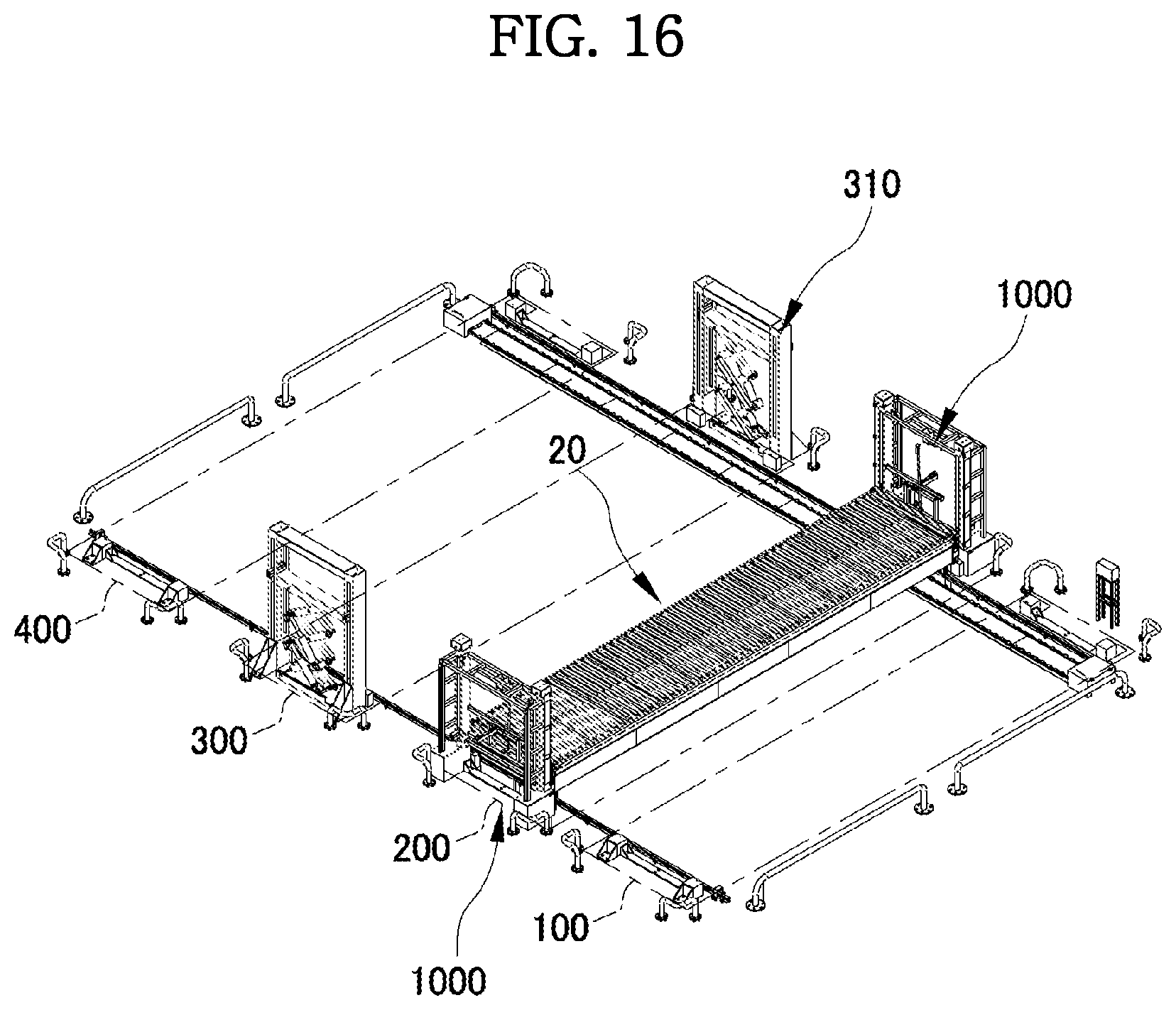 Patent US12319492 Figure 19 – Foldable container folding device and automatic folding system comprising same