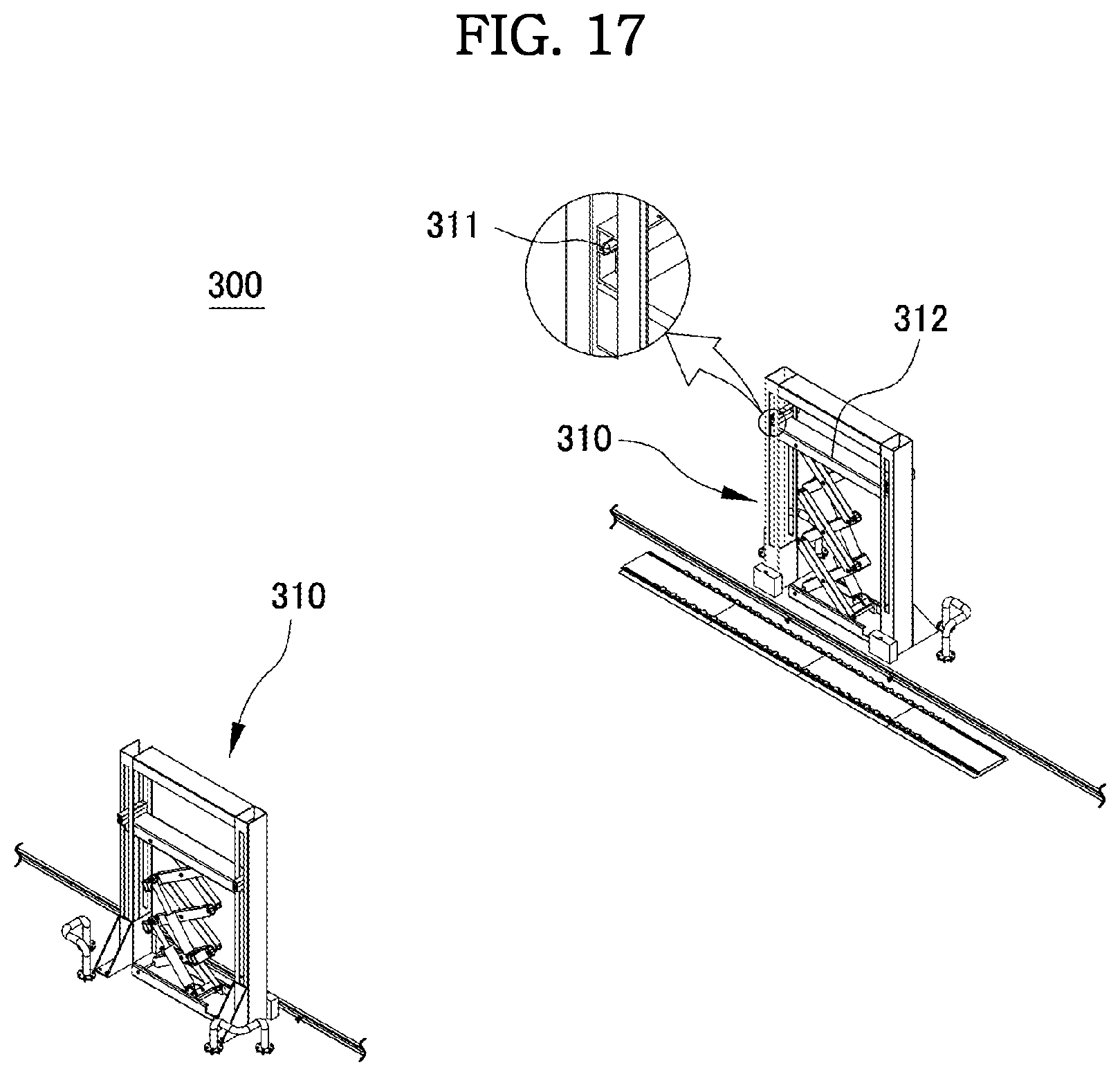 Patent US12319492 Figure 20 – Foldable container folding device and automatic folding system comprising same