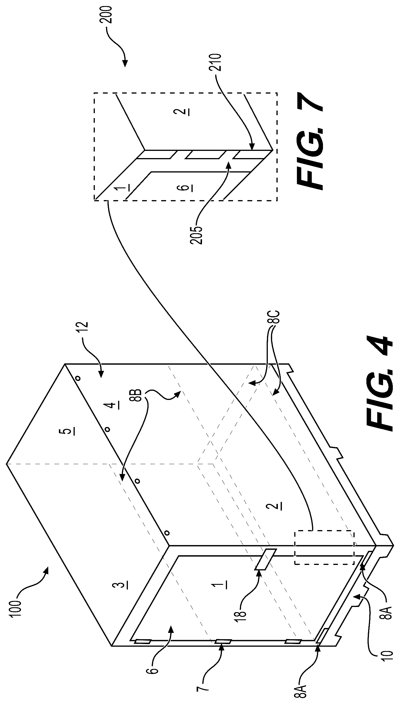 Patent US12319493 Figure 3 – Collapsible shipping container
