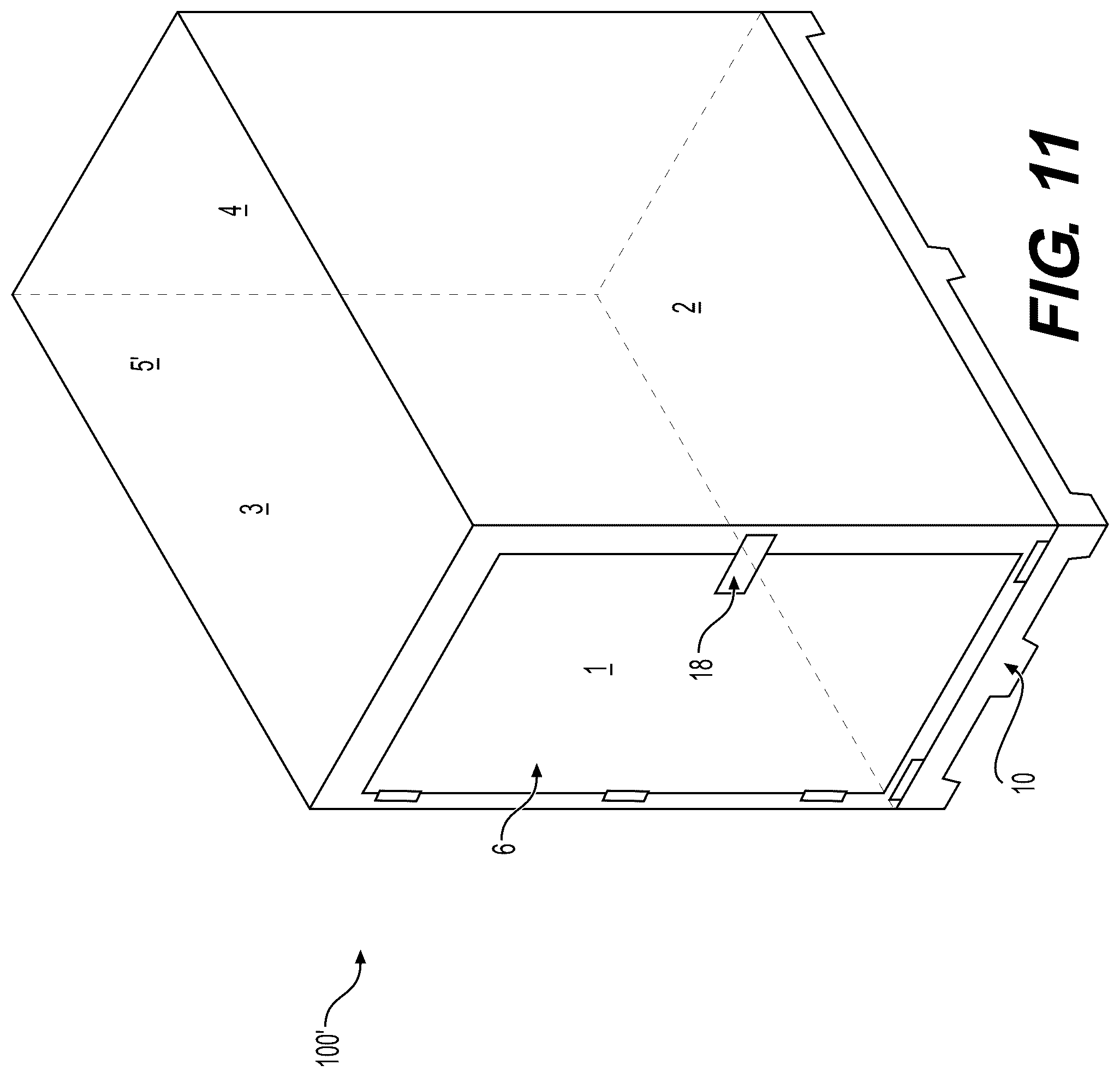 Patent US12319493 Figure 7 – Collapsible shipping container