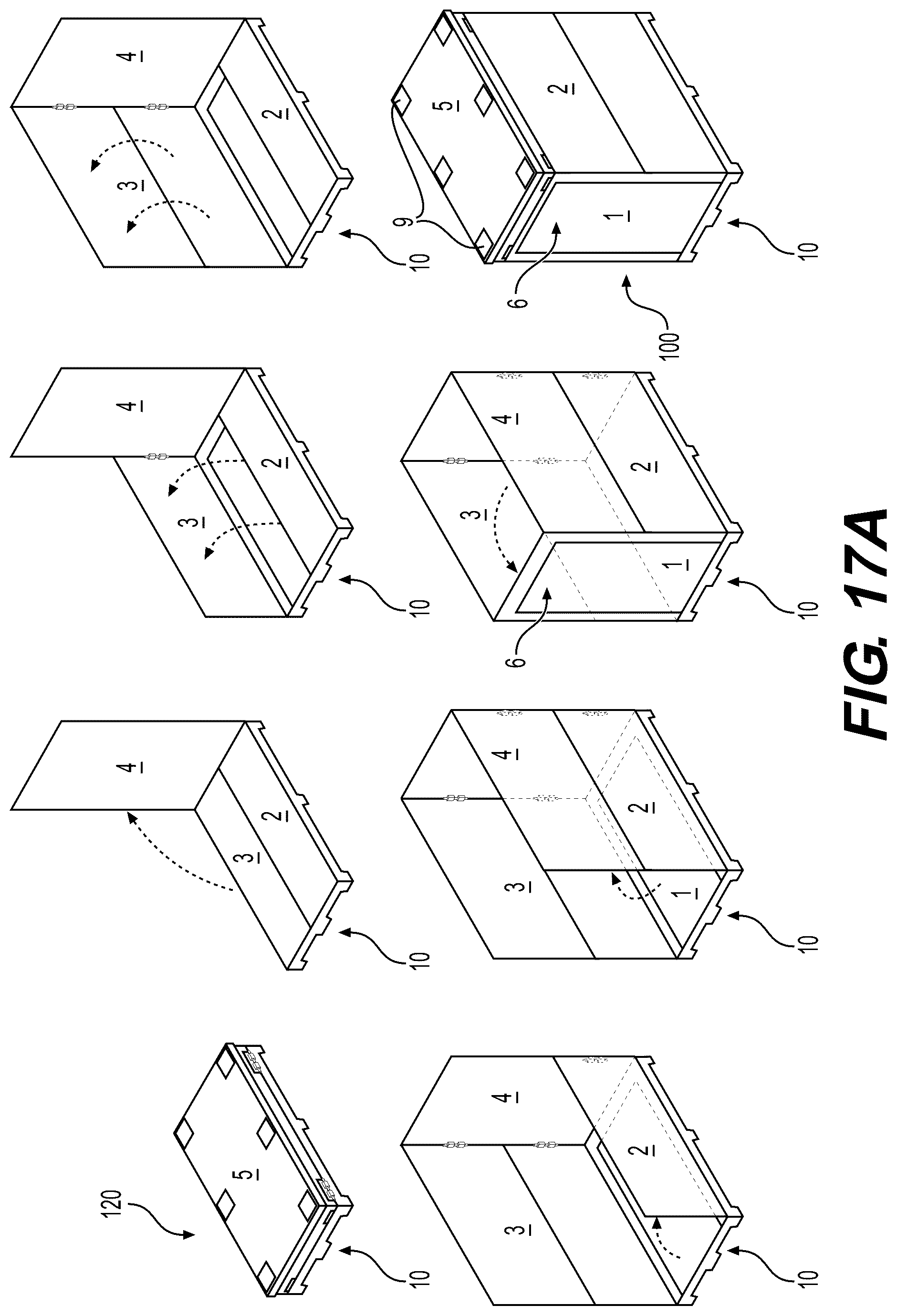 Patent US12319493 Figure 11 – Collapsible shipping container
