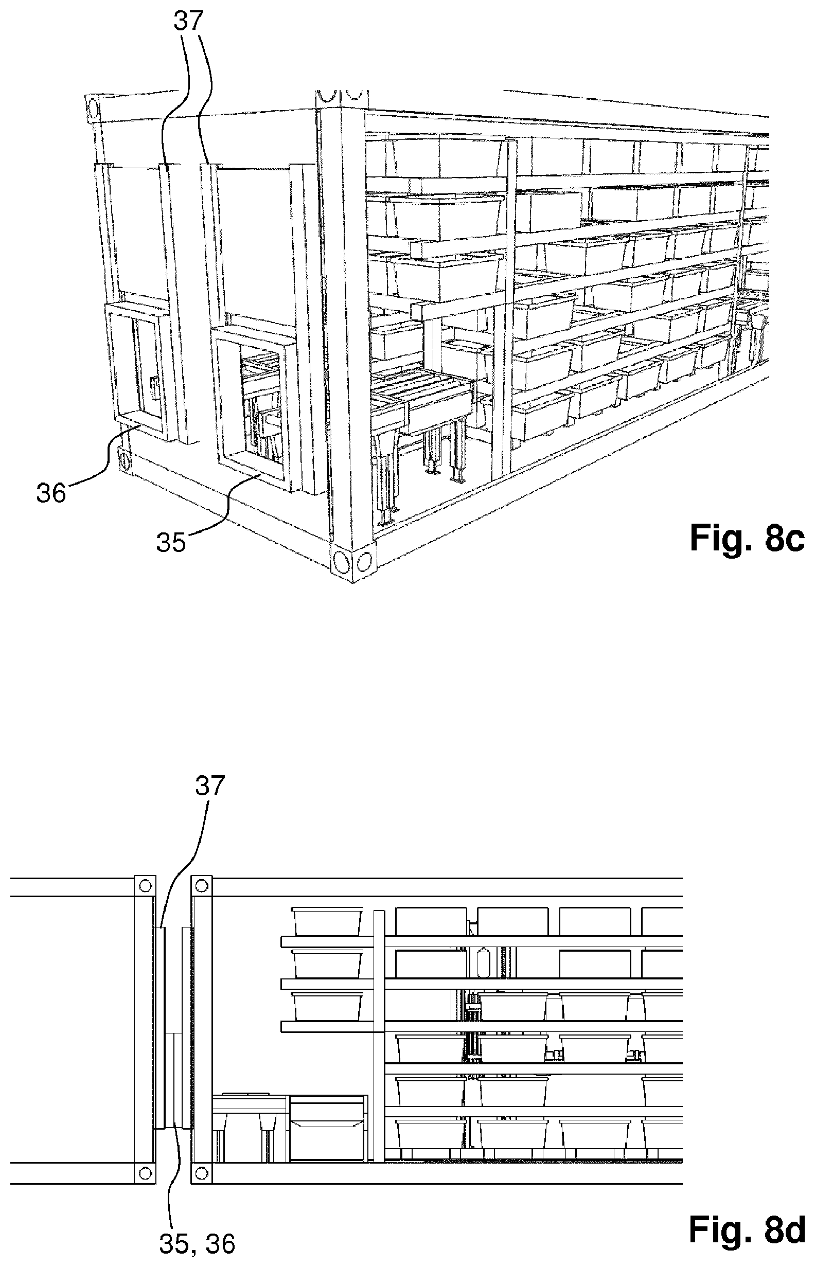 Patent US12319494 Figure 7 – Container structure and associated assembly, method and adjustment mechanism