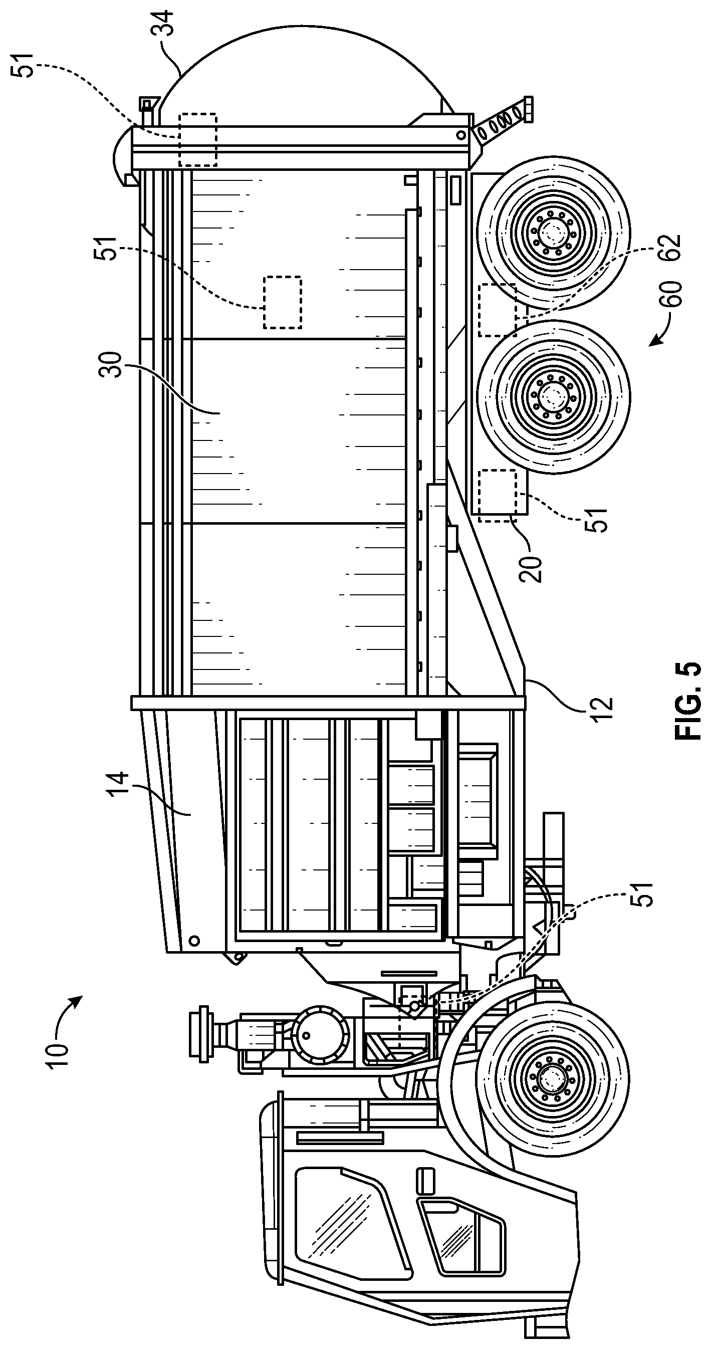 Patent US12319496 Figure 5 – Thermal stress mitigation system for electric refuse vehicle