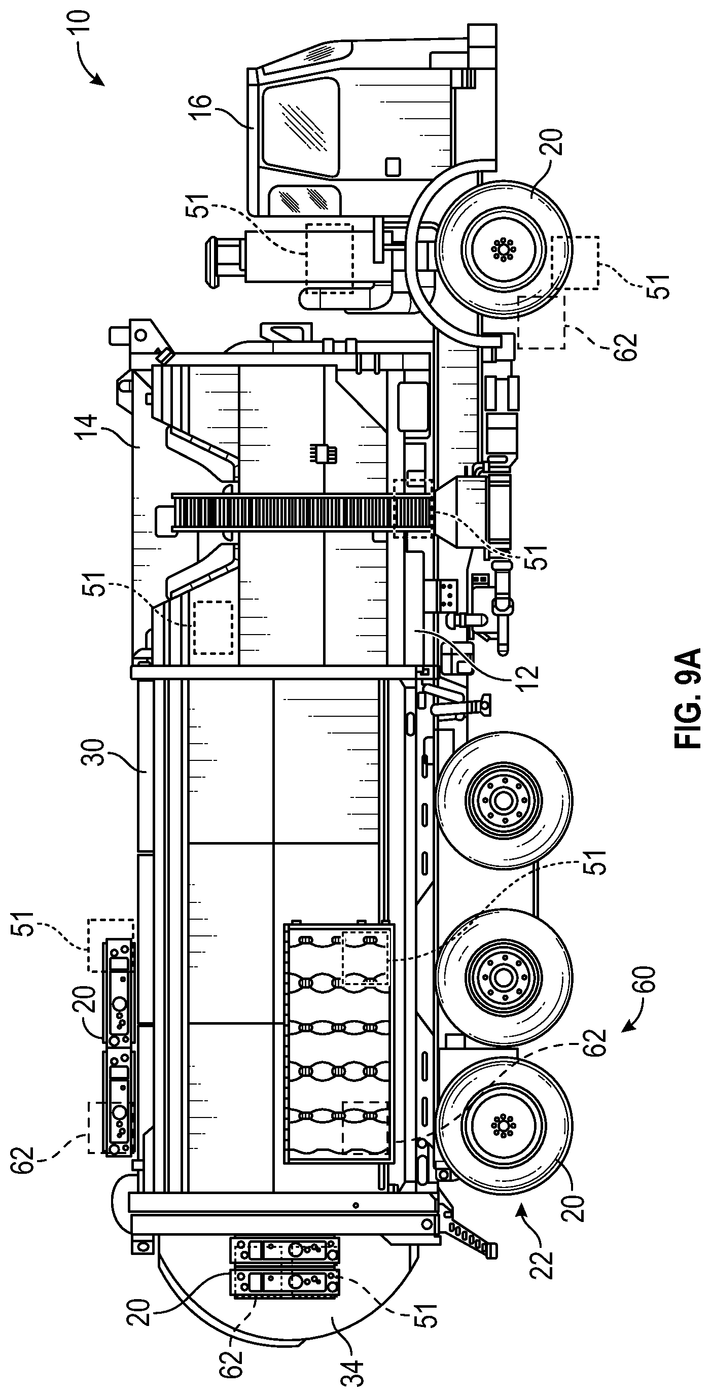 Patent US12319496 Figure 9 – Thermal stress mitigation system for electric refuse vehicle