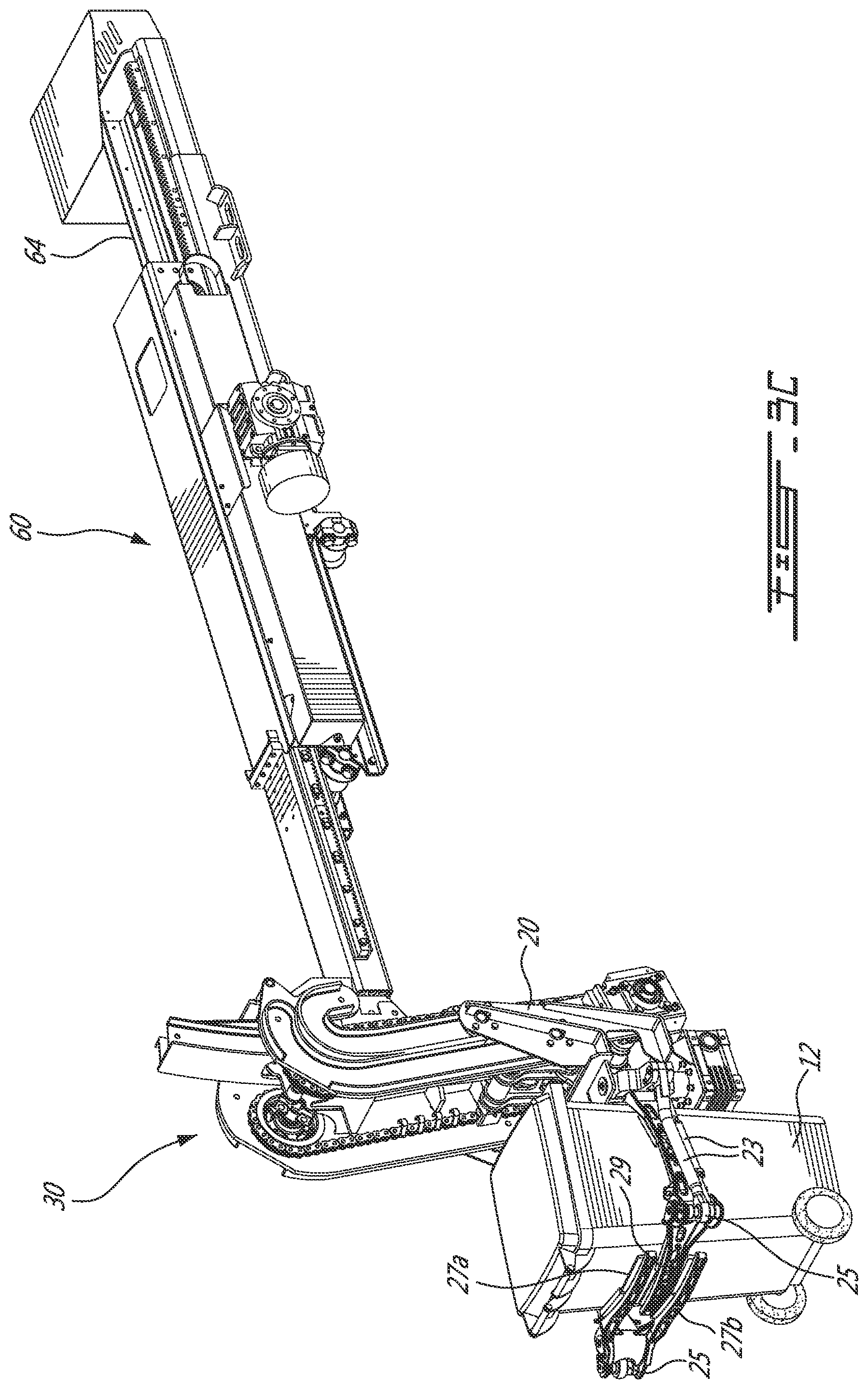 Patent US12319497 Figure 5 – Mechanical arm system for collecting garbage from a garbage container