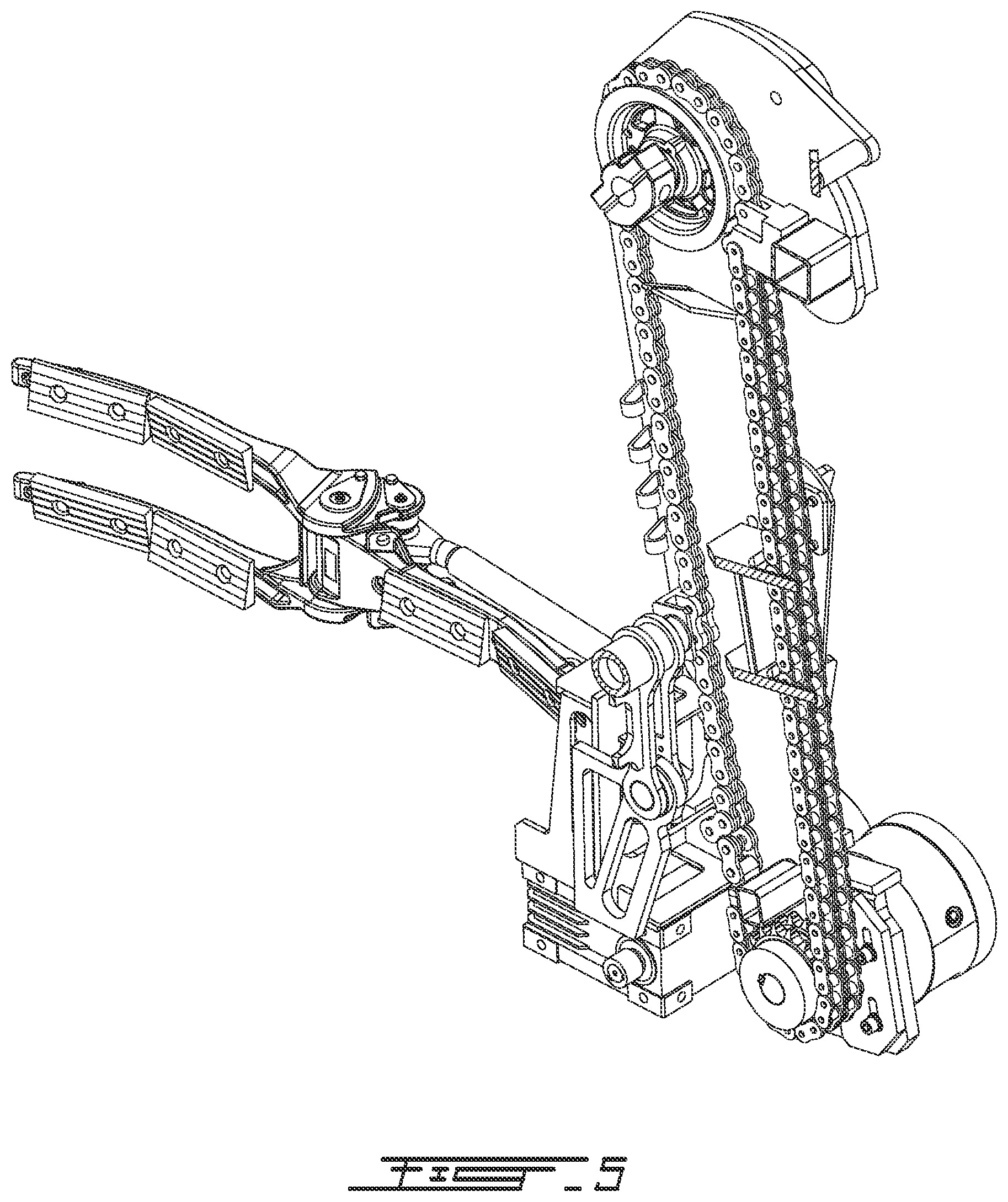 Patent US12319497 Figure 10 – Mechanical arm system for collecting garbage from a garbage container