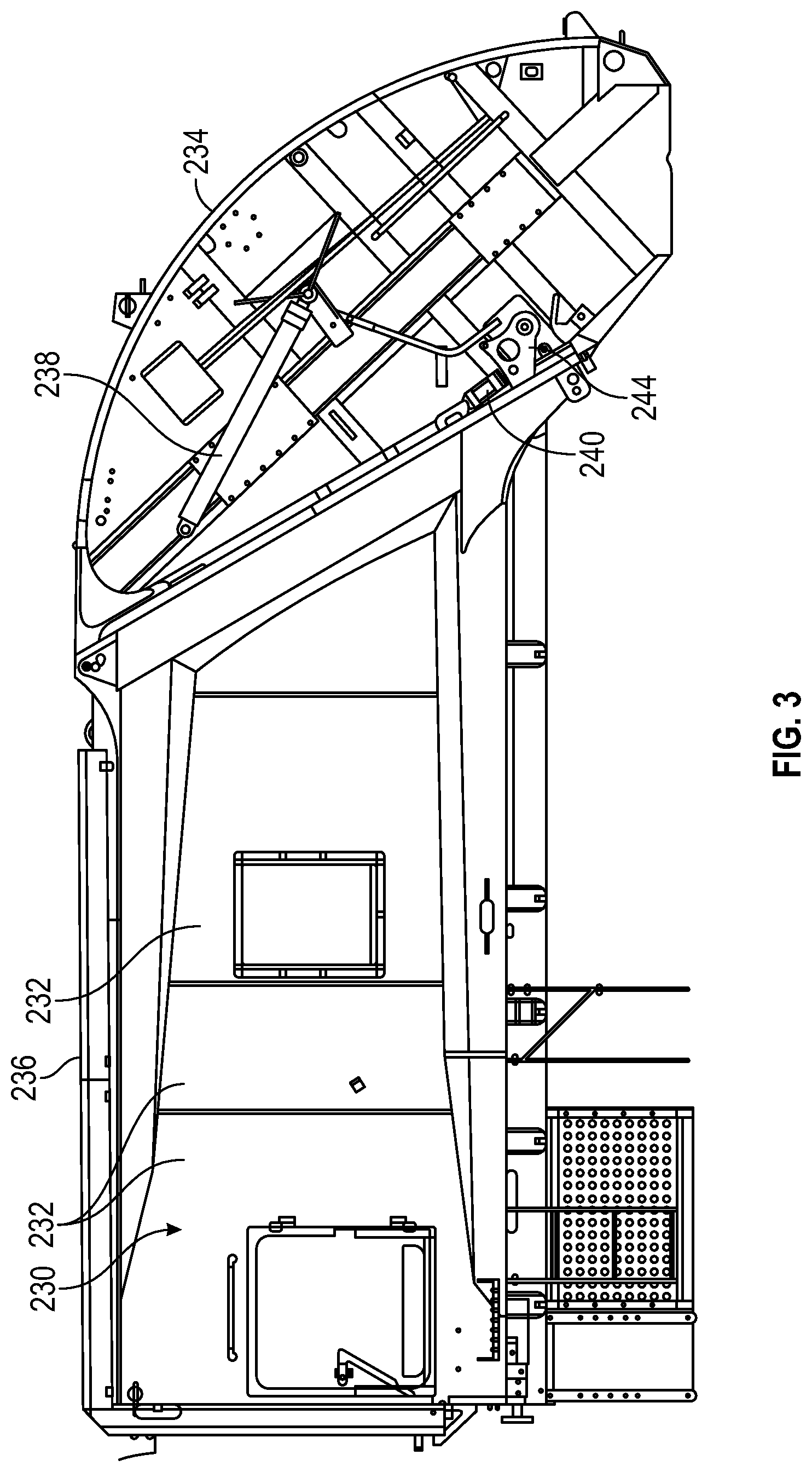 Patent US12319498 Figure 3 – Rear electric loader for electric refuse vehicle