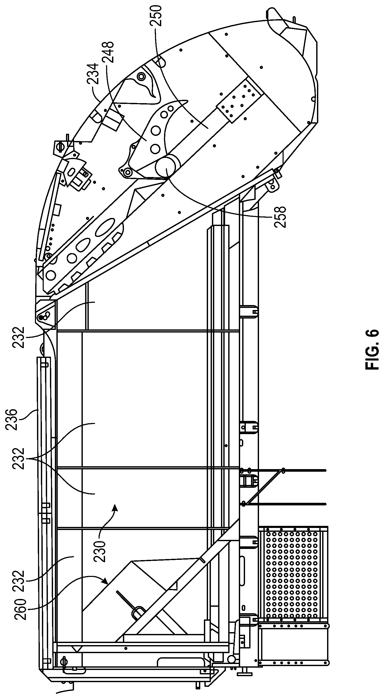 Patent US12319498 Figure 6 – Rear electric loader for electric refuse vehicle