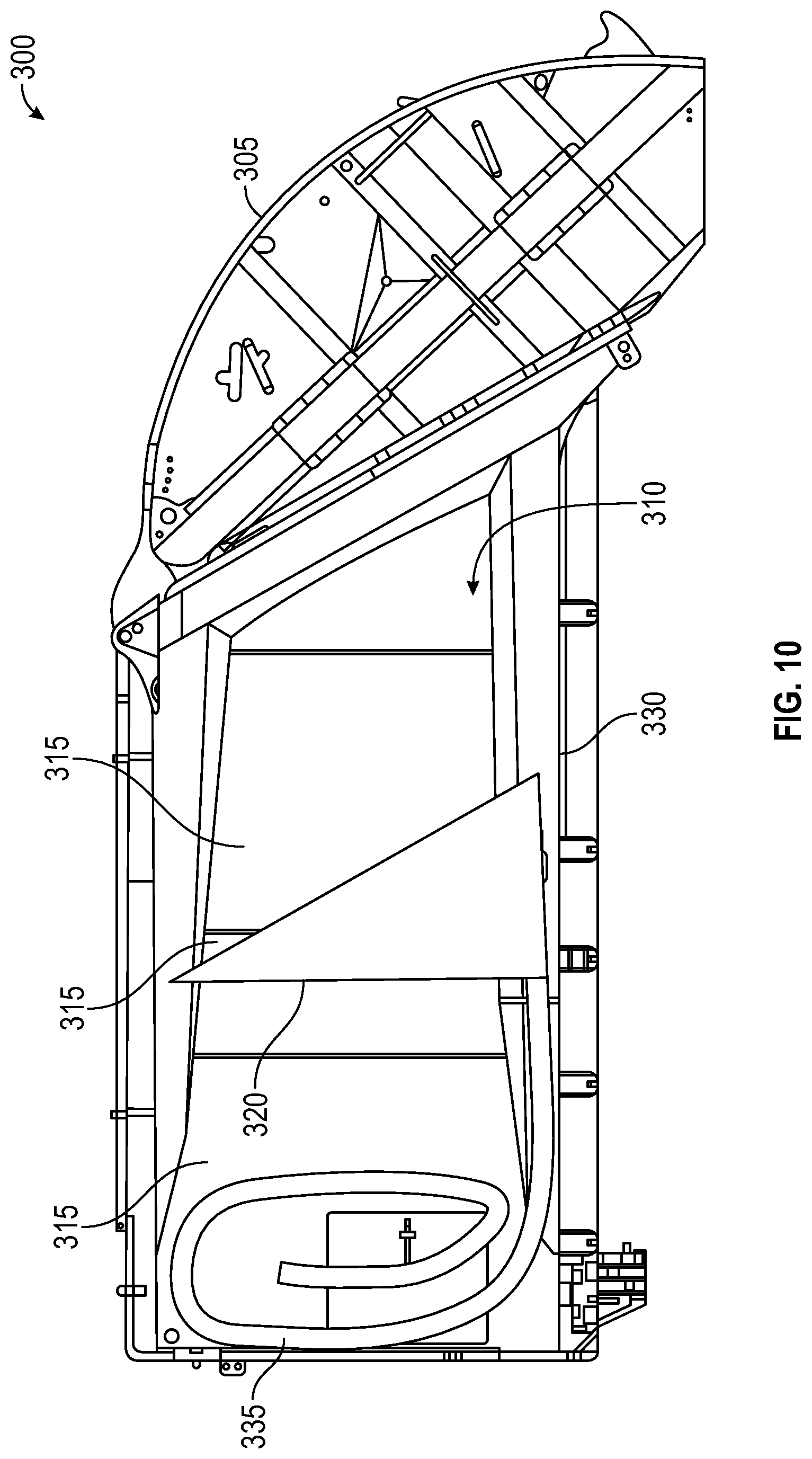 Patent US12319498 Figure 10 – Rear electric loader for electric refuse vehicle