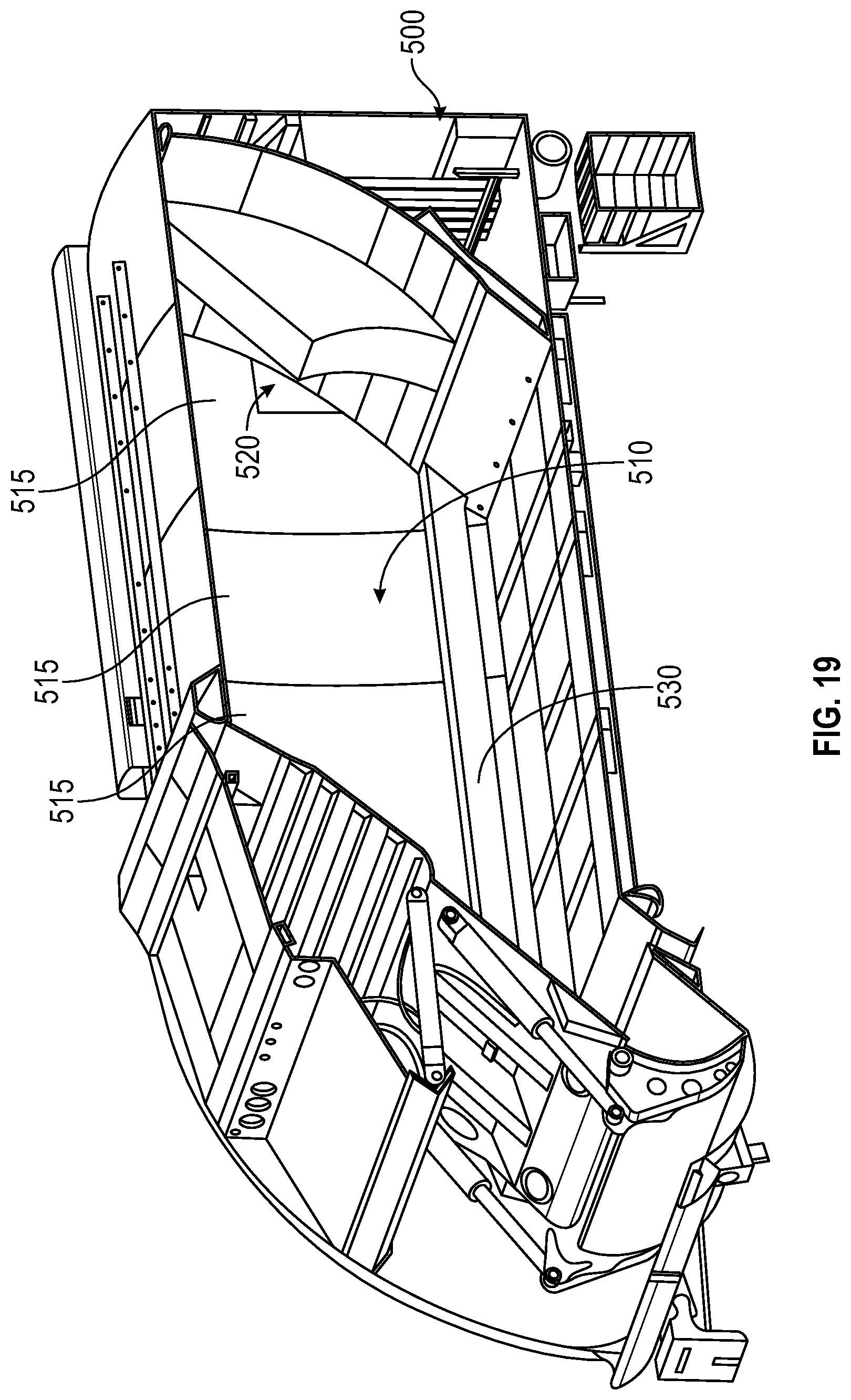 Patent US12319498 Figure 15 – Rear electric loader for electric refuse vehicle