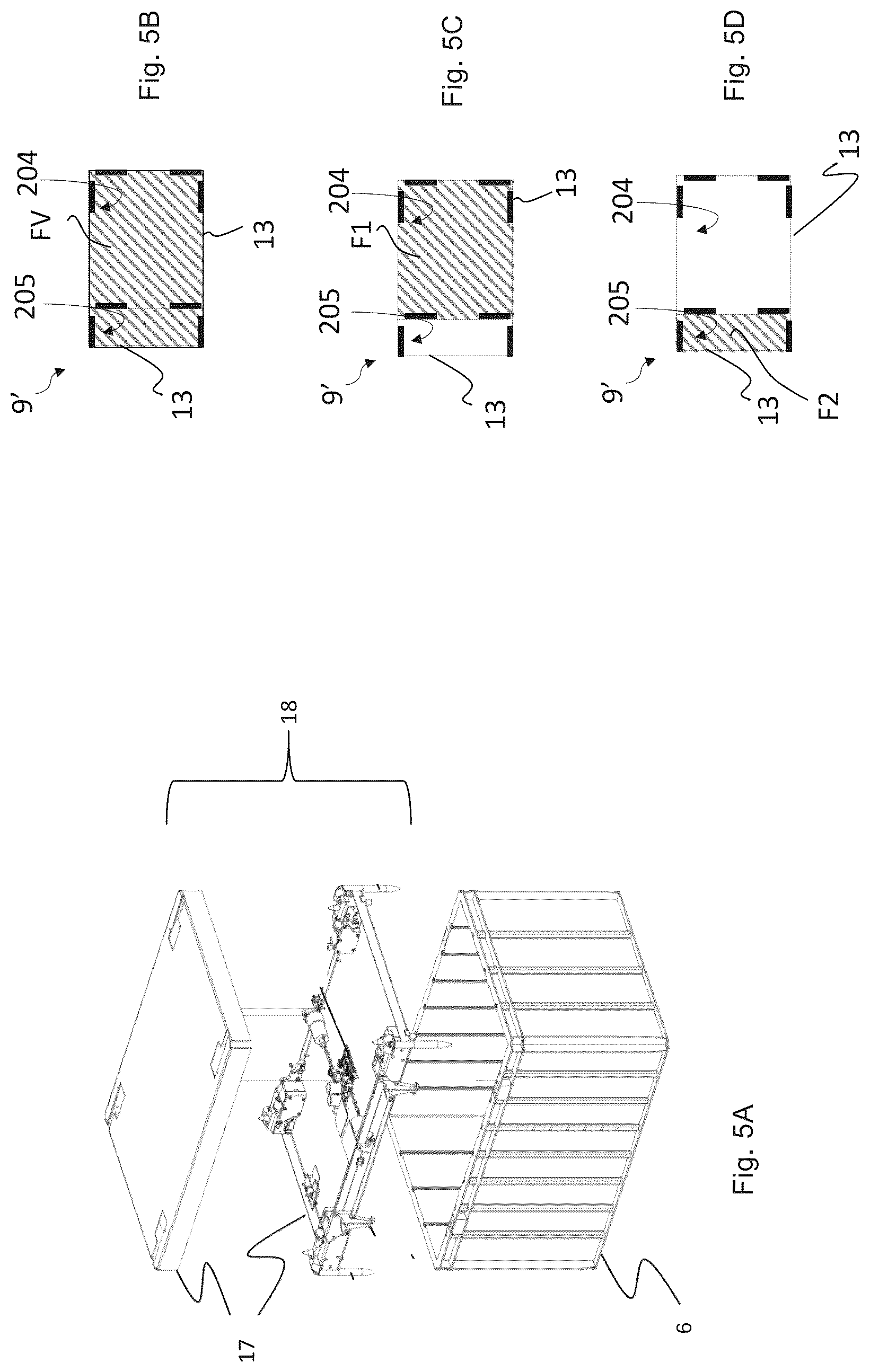 Patent US12319501 Figure 4 – Container handling vehicle with first and second sections and lifting device motor in second section