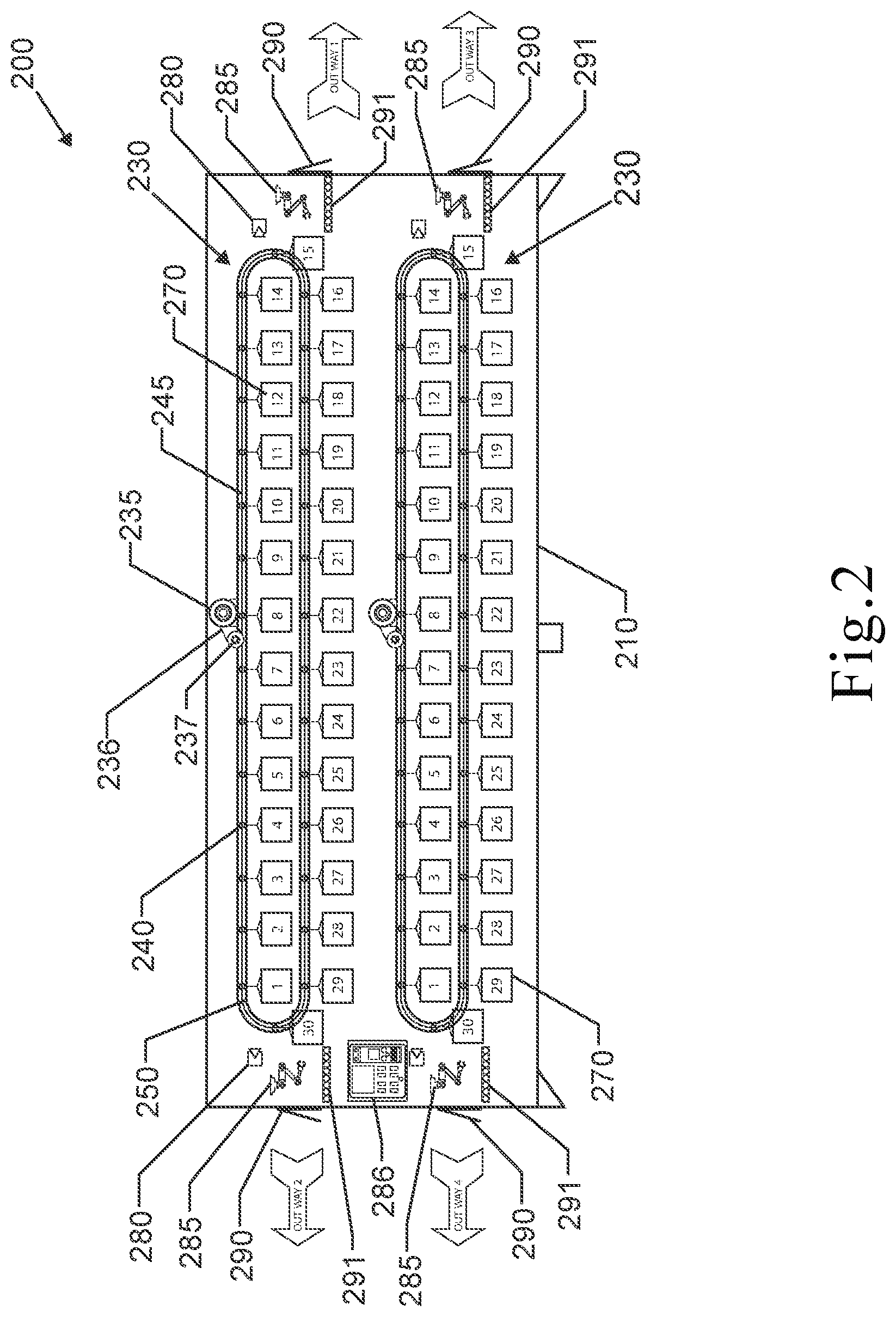 Patent US12319503 Figure 2 – Automated package delivery devices, machines, and systems