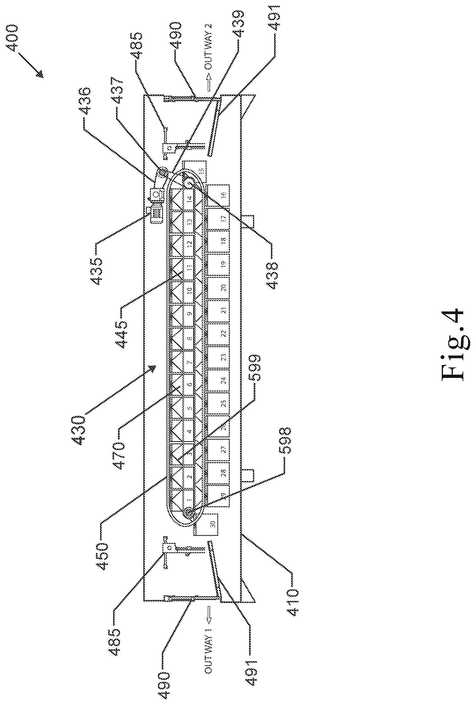 Patent US12319503 Figure 4 – Automated package delivery devices, machines, and systems