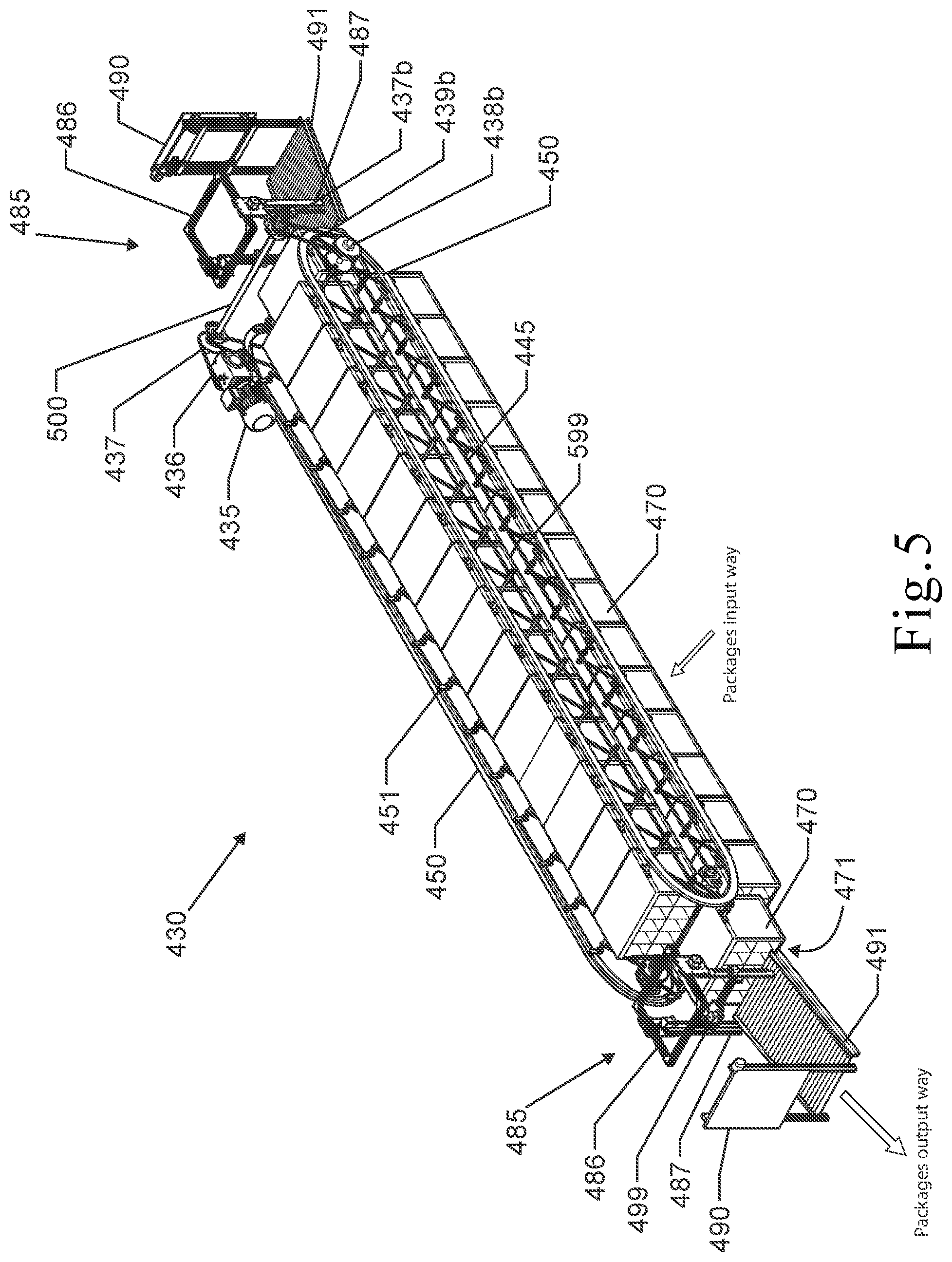 Patent US12319503 Figure 5 – Automated package delivery devices, machines, and systems